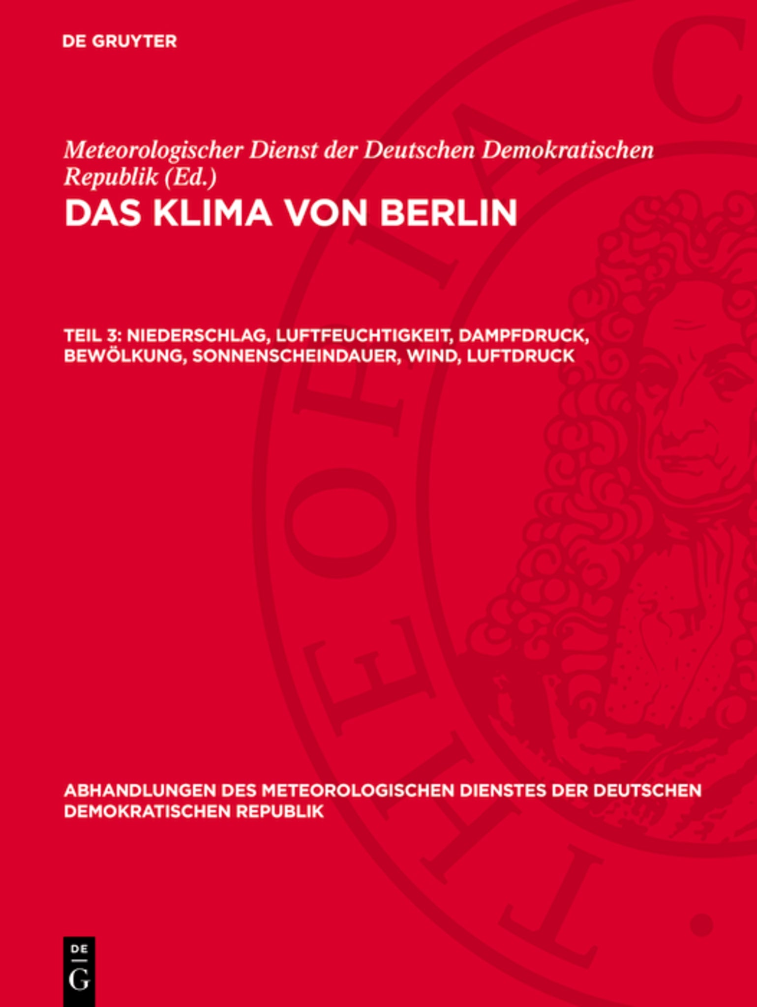 Niederschlag, Luftfeuchtigkeit, Dampfdruck, Bewölkung, Sonnenscheindauer, Wind, Luftdruck