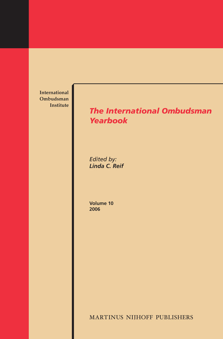Cover image for The International Ombudsman Yearbook, Volume 10 (2006) ISBN 9789004178618