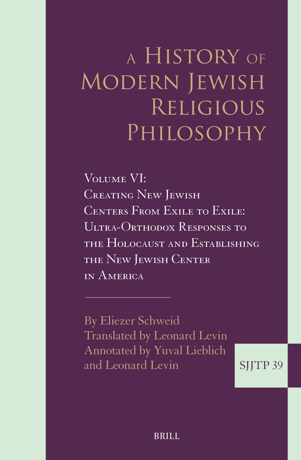 Cover image for A History of Modern Jewish Religious Philosophy ISBN 9789004524132