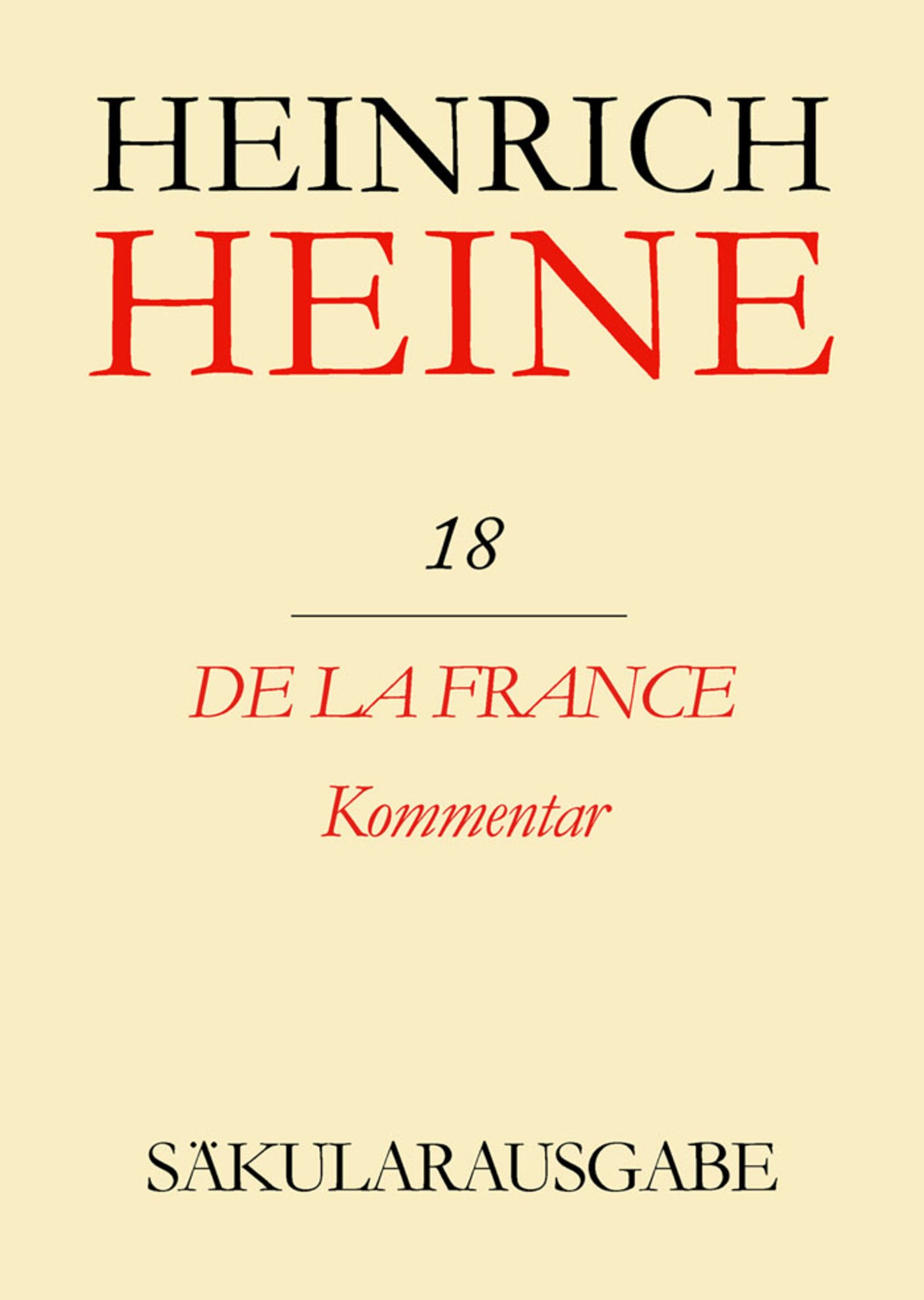 De la France. Kommentar