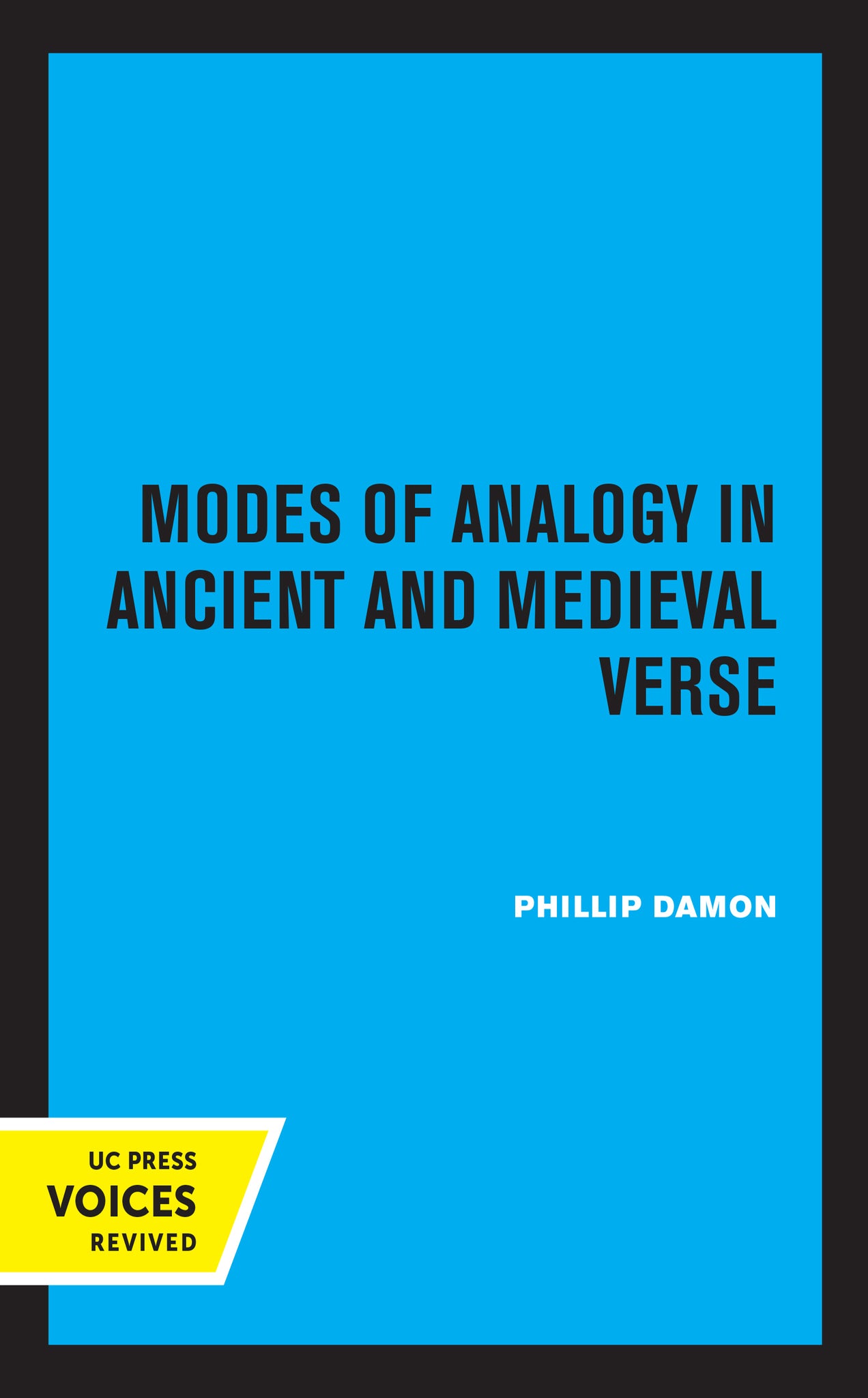 Cover image for Modes of Analogy in Ancient and Medieval Verse ISBN 9780520316492