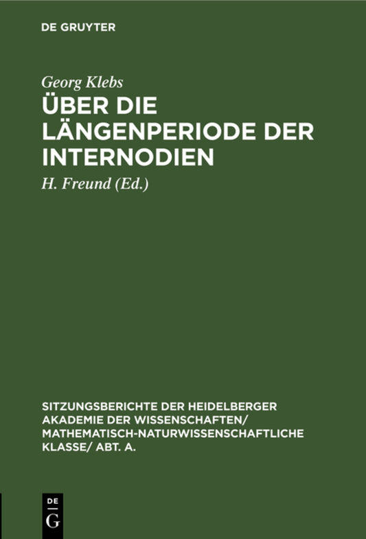 Über die Längenperiode der Internodien