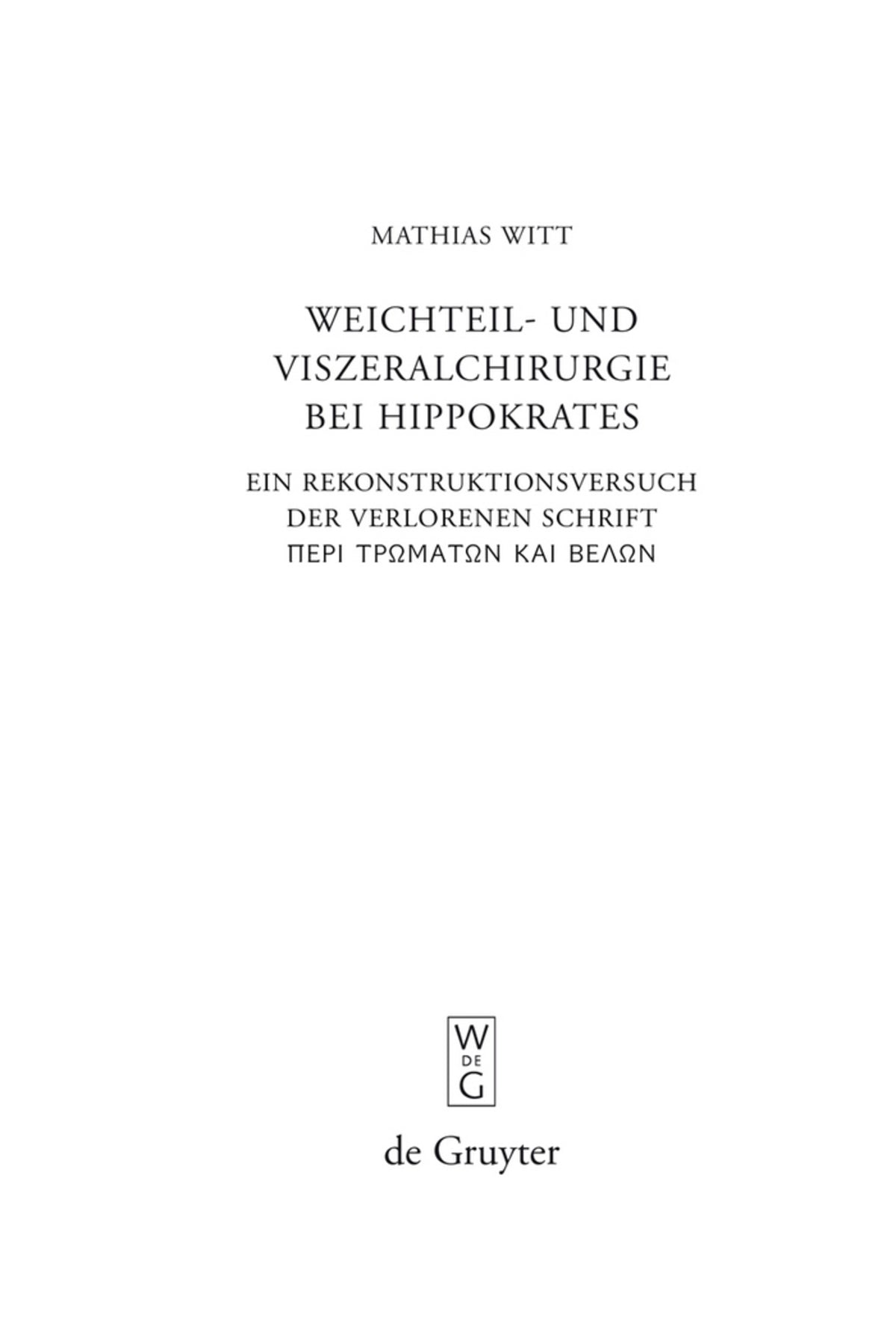 Weichteil- und Viszeralchirurgie bei Hippokrates