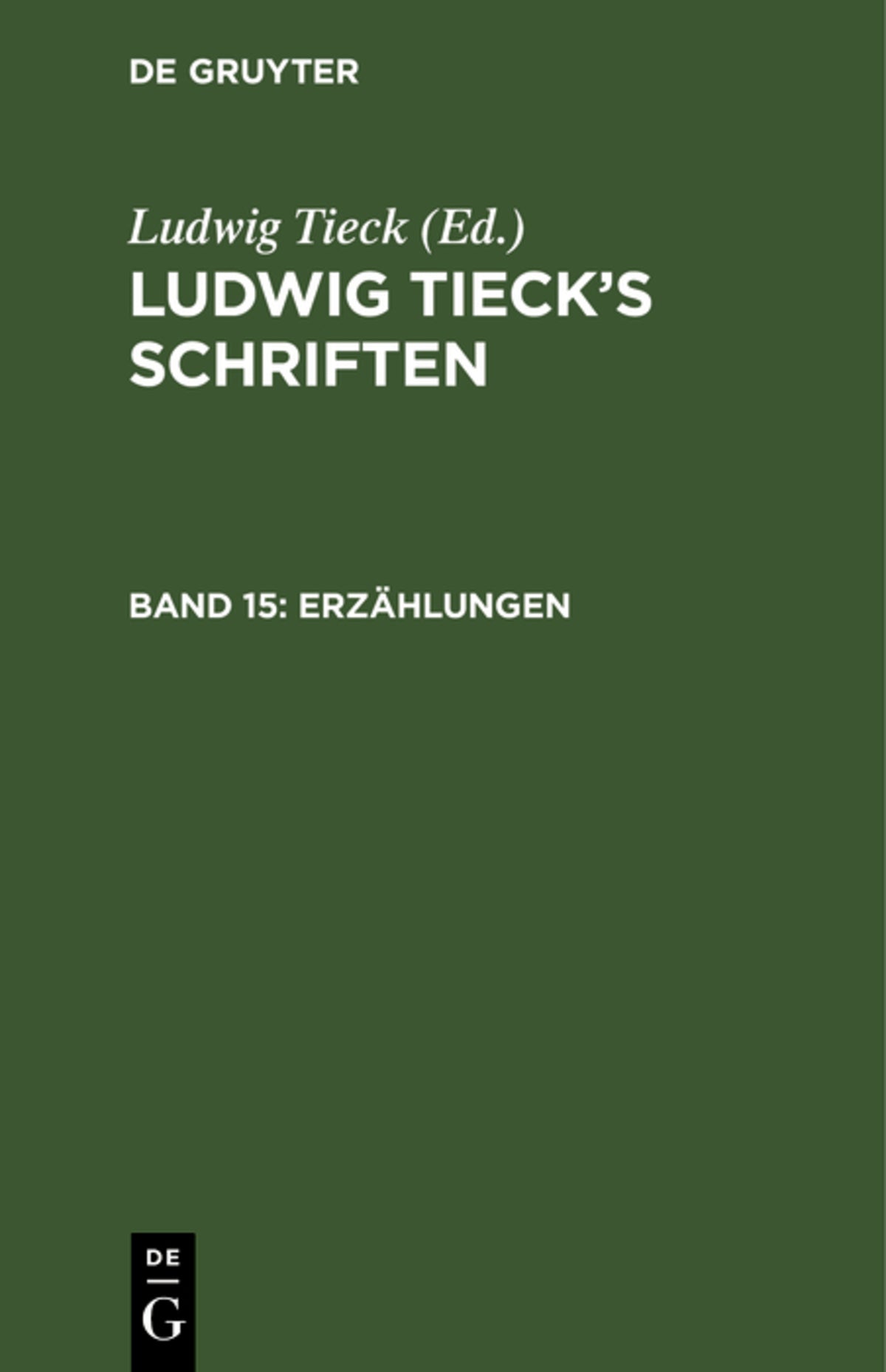 Cover image for Erzählungen ISBN 9783111065298