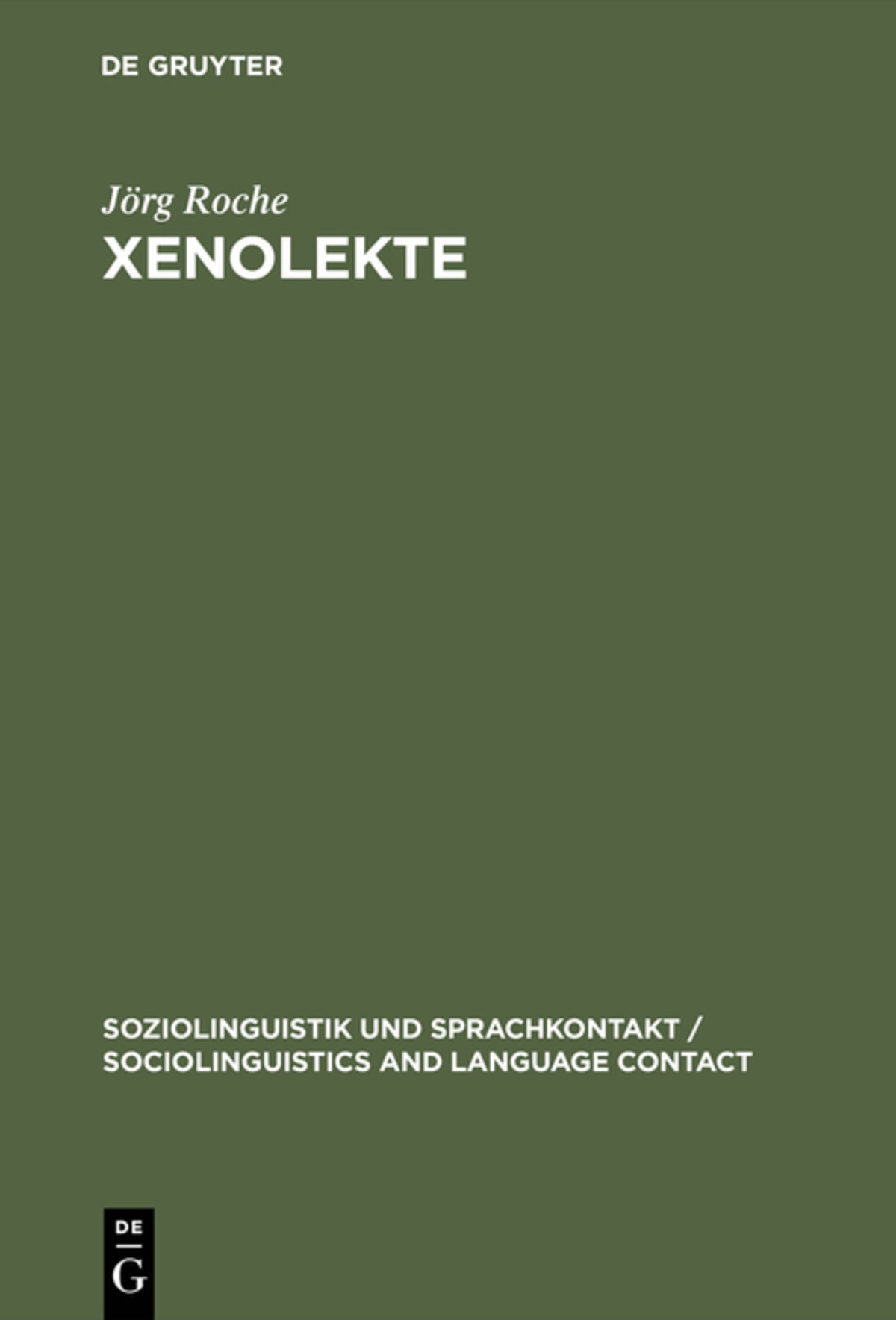 Cover image for Xenolekte ISBN 9783110118193
