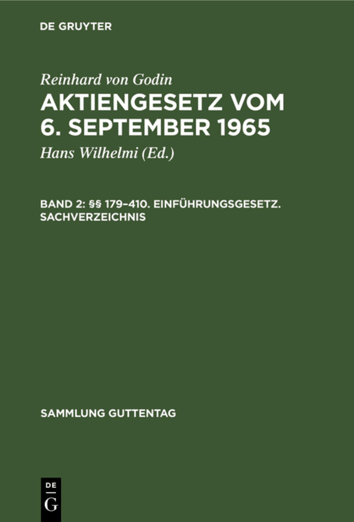§§ 179–410. Einführungsgesetz. Sachverzeichnis
