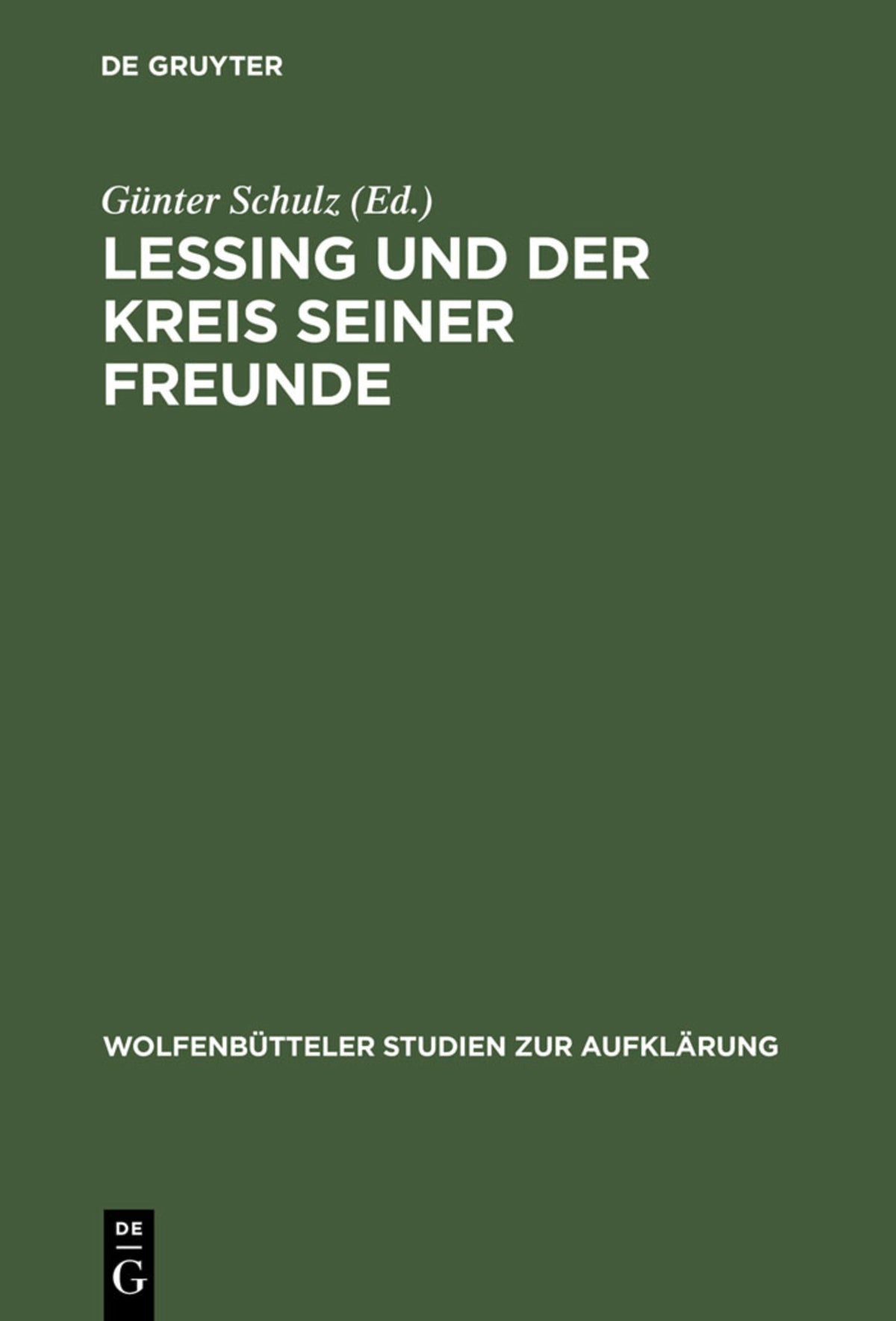 Cover image for Lessing und der Kreis seiner Freunde ISBN 9783484175082