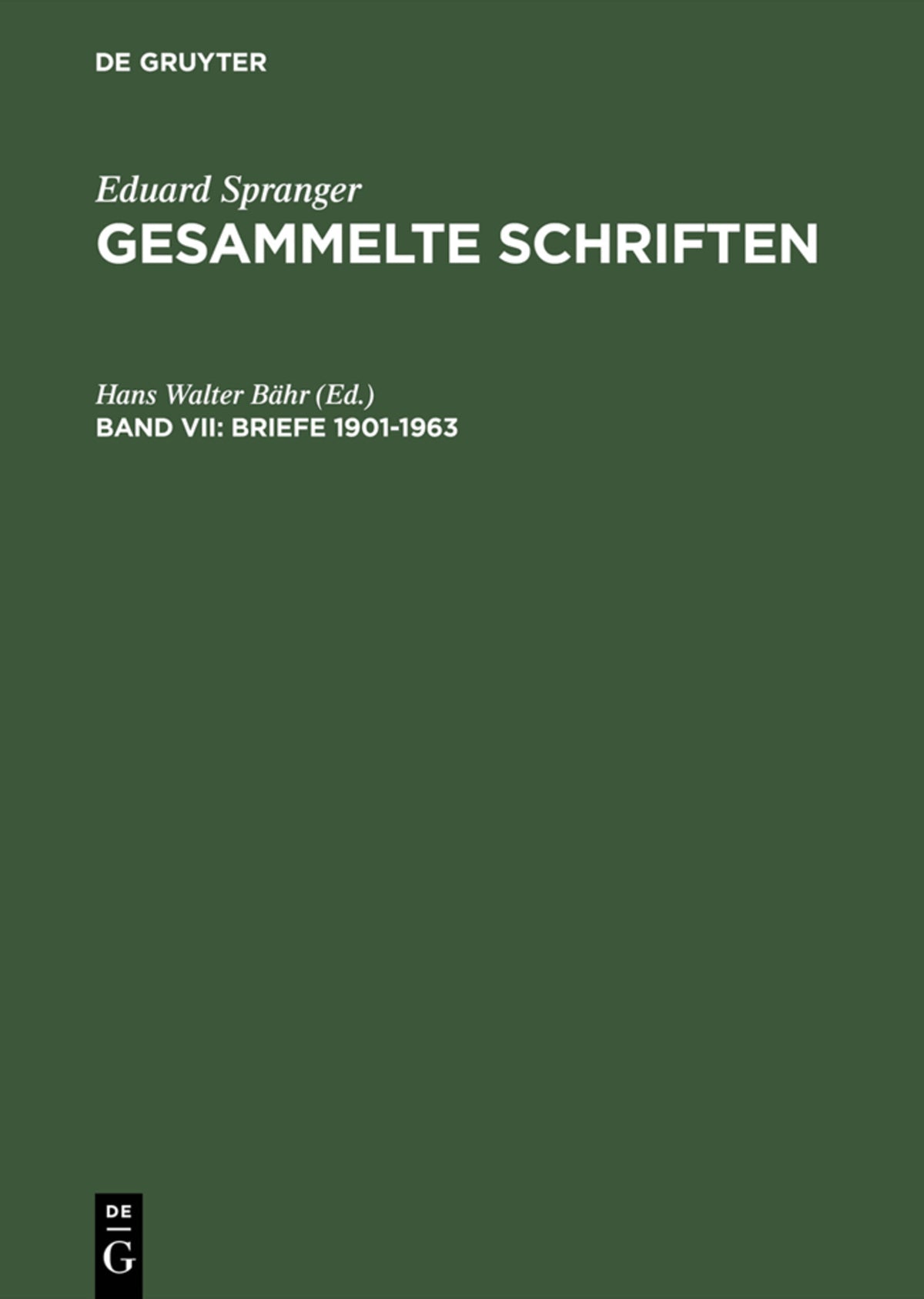 Cover image for Briefe 1901–1963 ISBN 9783484701380