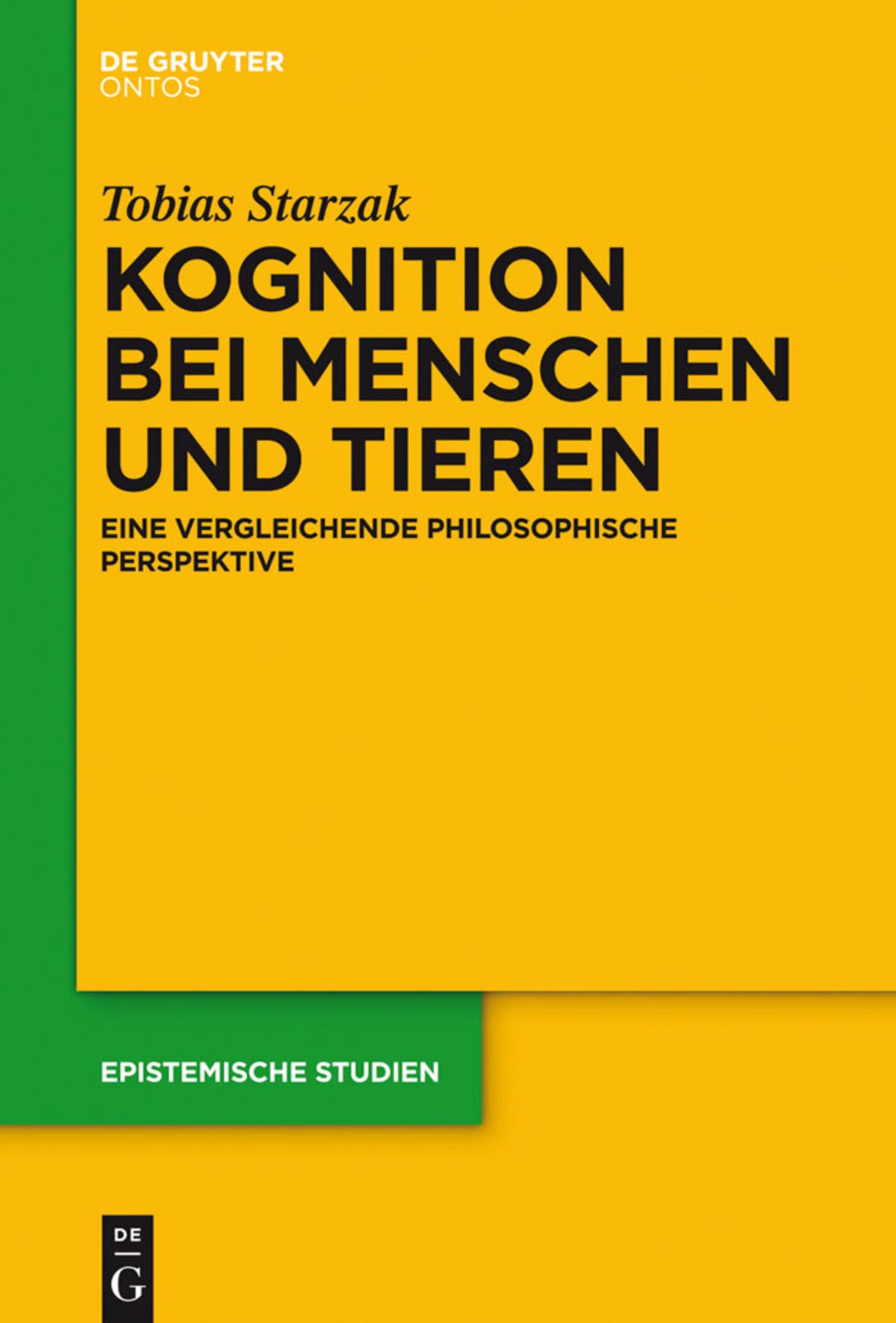 Cover image for Kognition bei Menschen und Tieren ISBN 9783110374773