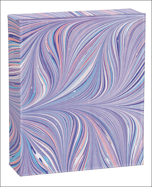 teNeues - QuickNotes: Blue and Purple Florentine Marbled Paper Design, Notecards, 20 Full Color Notecards with 20 Classic White Envelopes, Blank Inside, Keepsake Gift Box, Magnet Closure