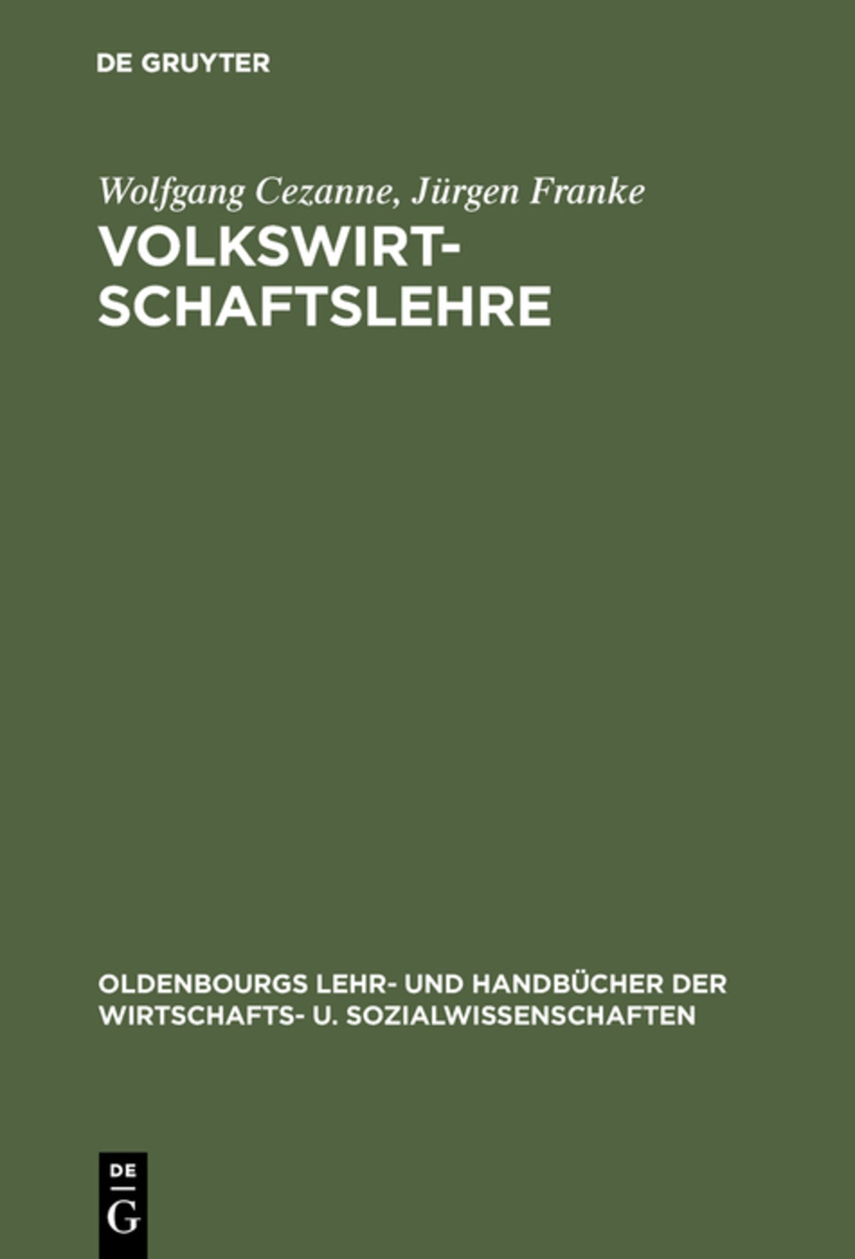 Cover image for Volkswirtschaftslehre ISBN 9783486239607