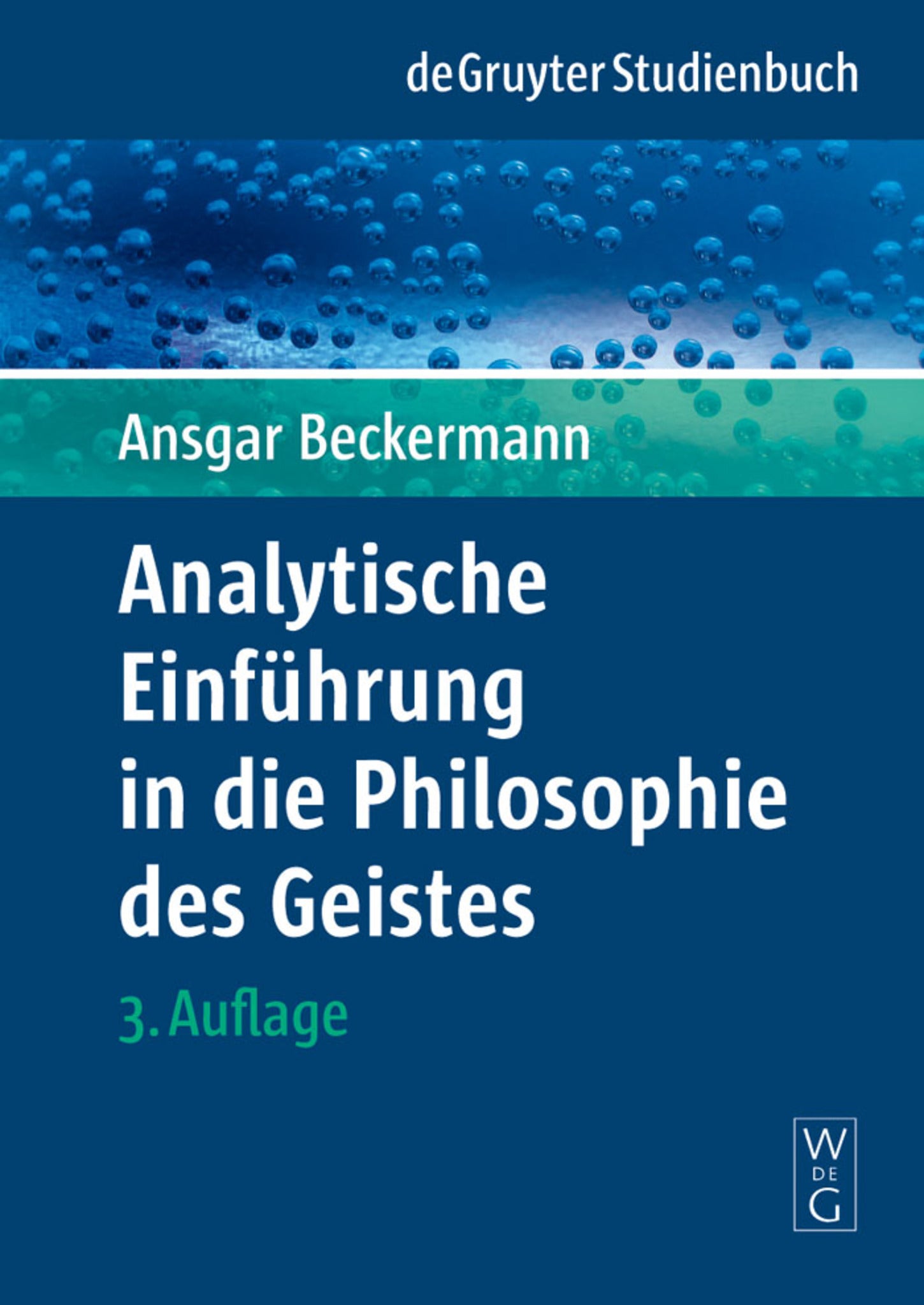 Cover image for Analytische Einführung in die Philosophie des Geistes ISBN 9783110204247
