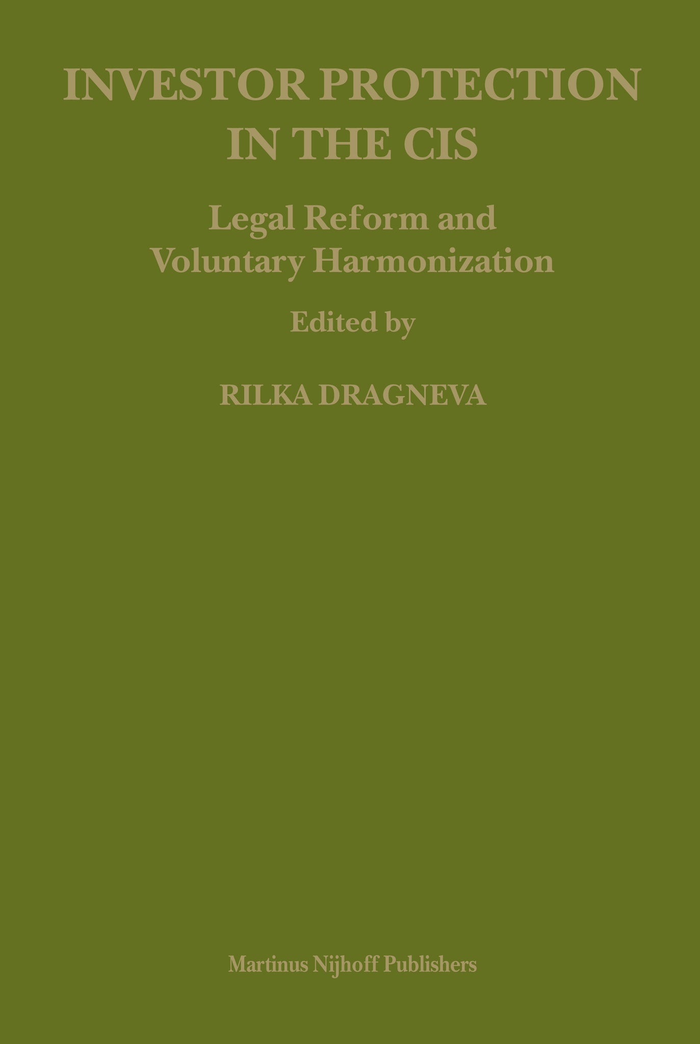 Cover image for Investor Protection in the CIS ISBN 9789004155329