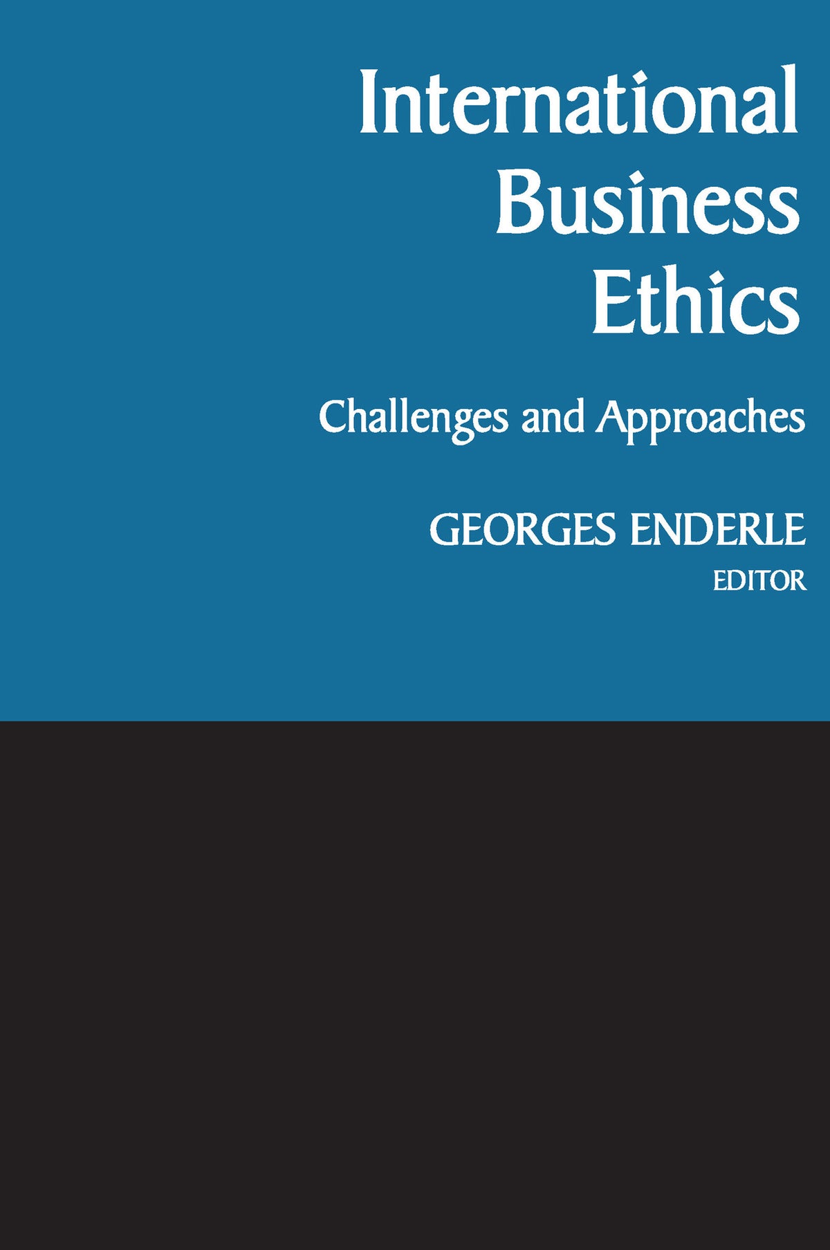 Cover image for International Business Ethics ISBN 9780268012137