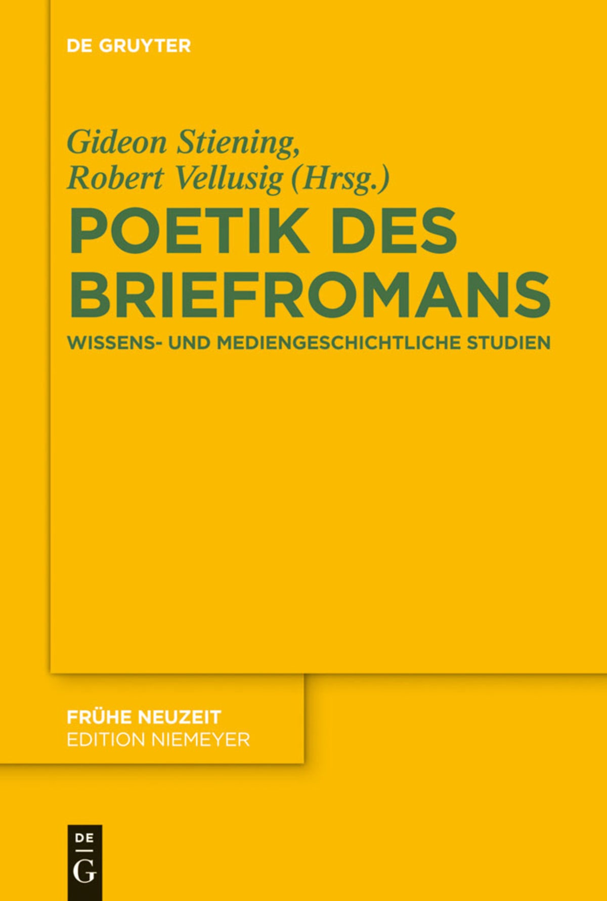 Cover image for Poetik des Briefromans ISBN 9783110292473