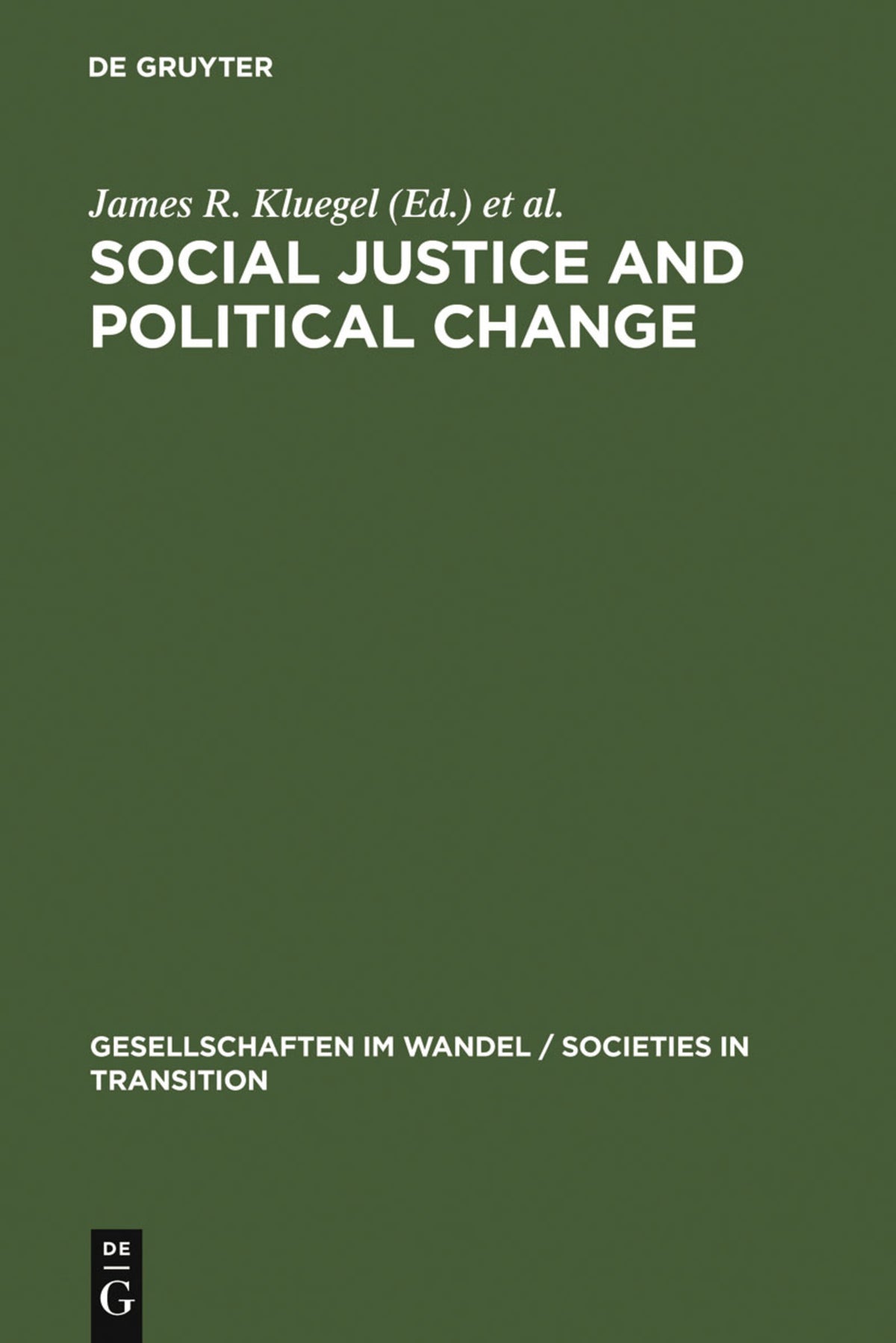 Cover image for Social Justice and Political Change ISBN 9783110145410