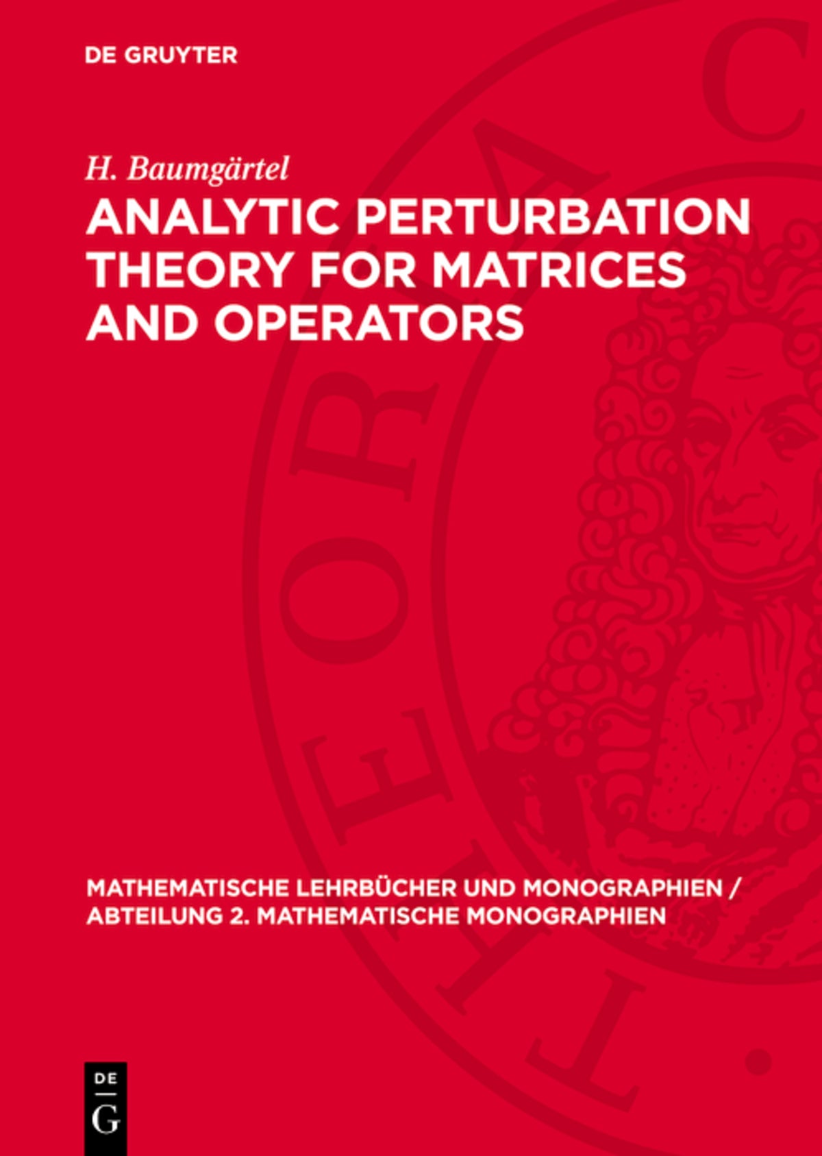 Analytic Perturbation Theory for Matrices and Operators