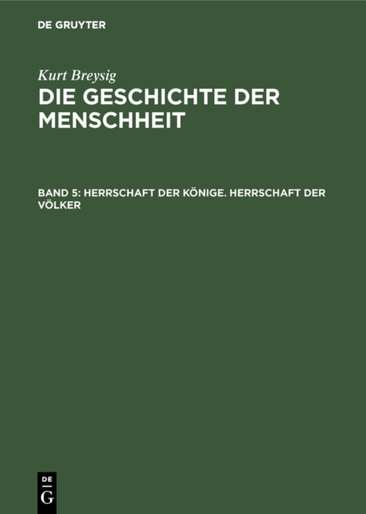 Cover image for Herrschaft der Könige. Herrschaft der Völker ISBN 9783110052961