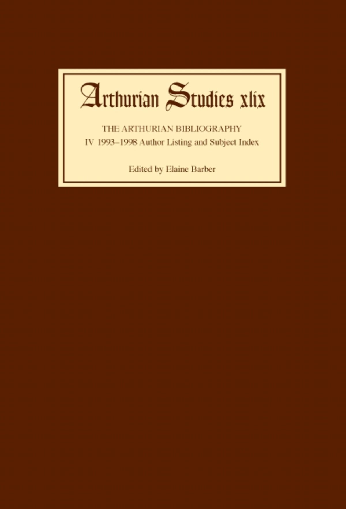 Cover image for Arthurian Bibliography IV ISBN 9780859916332