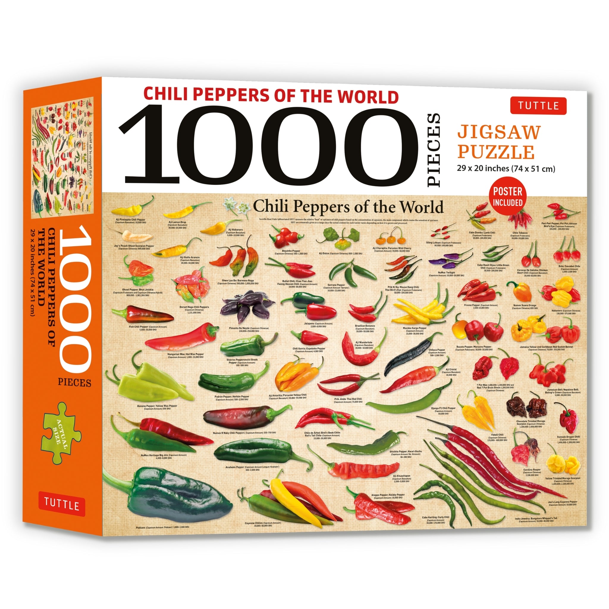 Chili Peppers of the World - 1000 Piece Jigsaw Puzzle