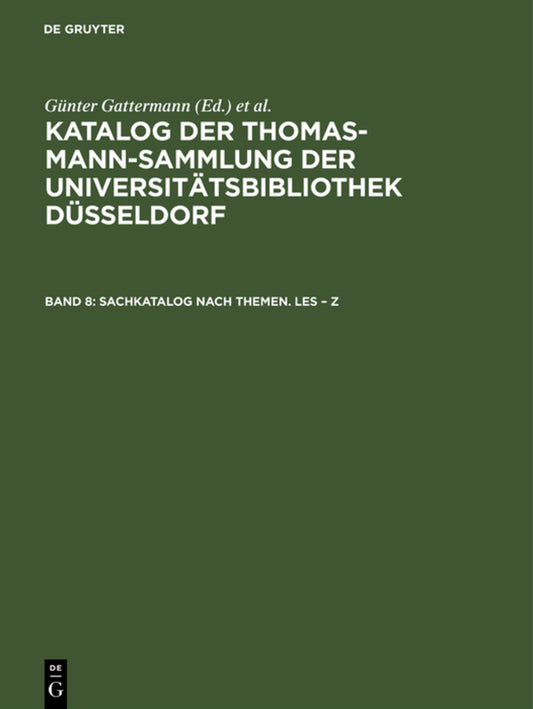 Sachkatalog nach Themen. Les – Z