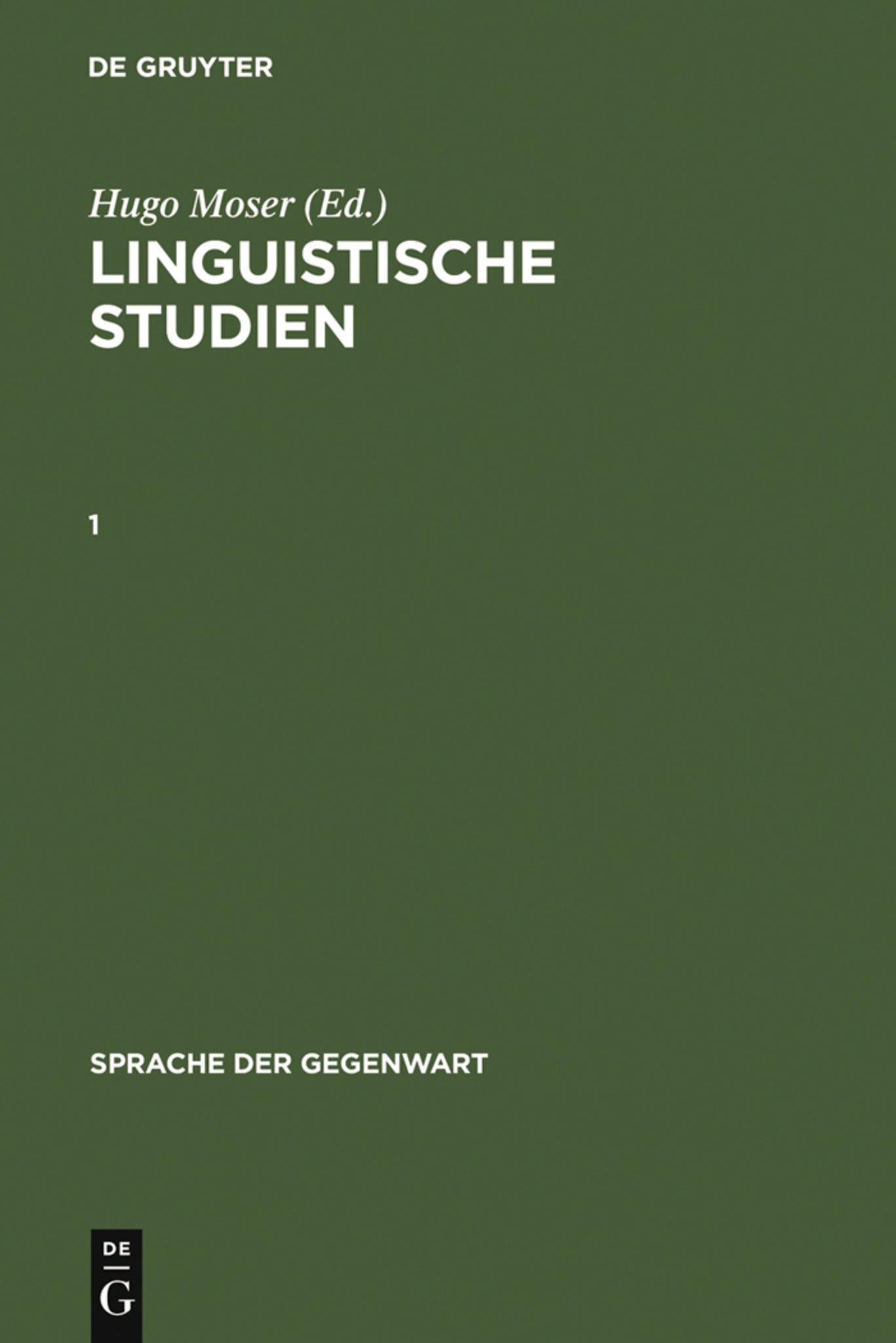 Linguistische Studien. 1