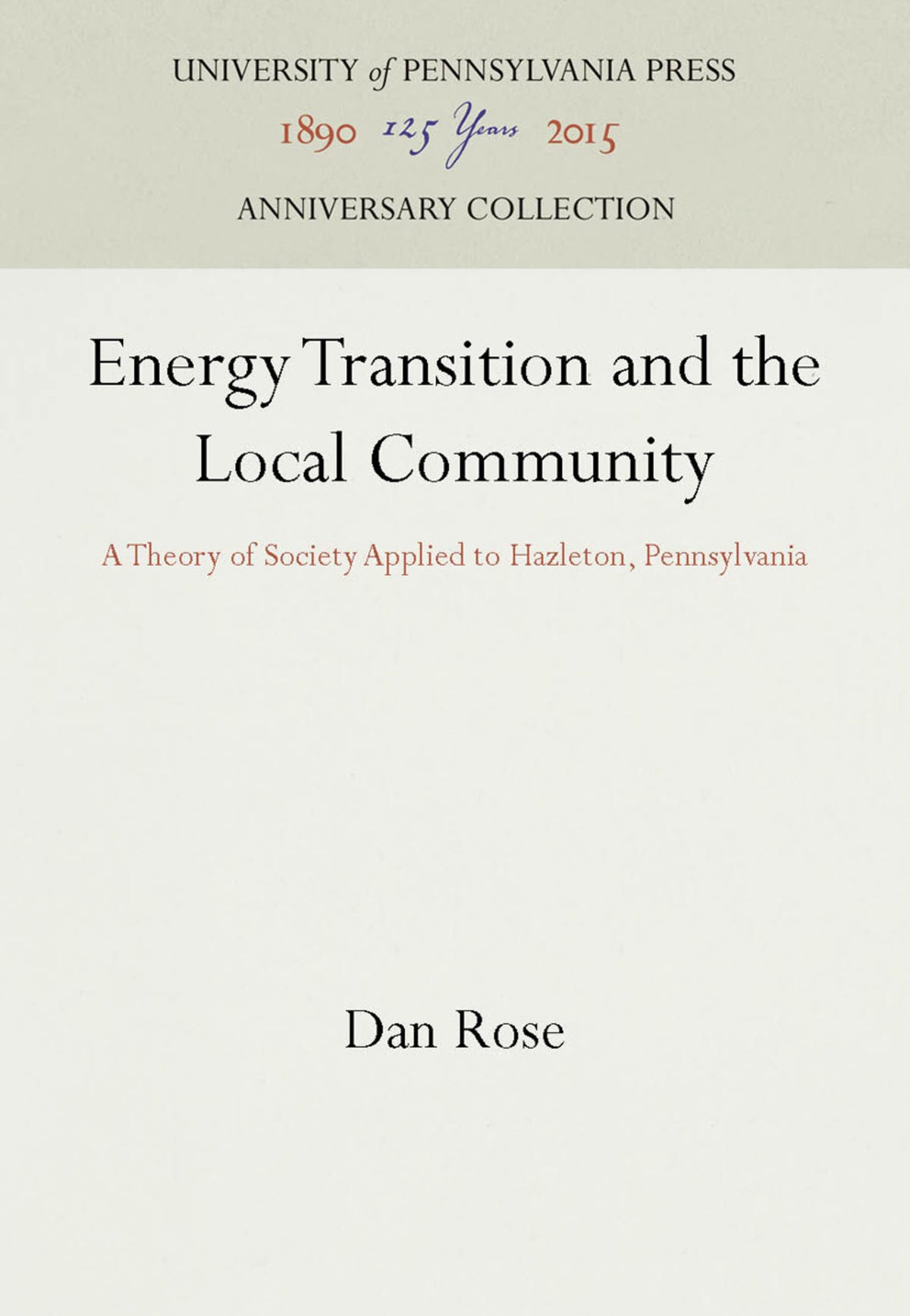 Cover image for Energy Transition and the Local Community ISBN 9780812277920