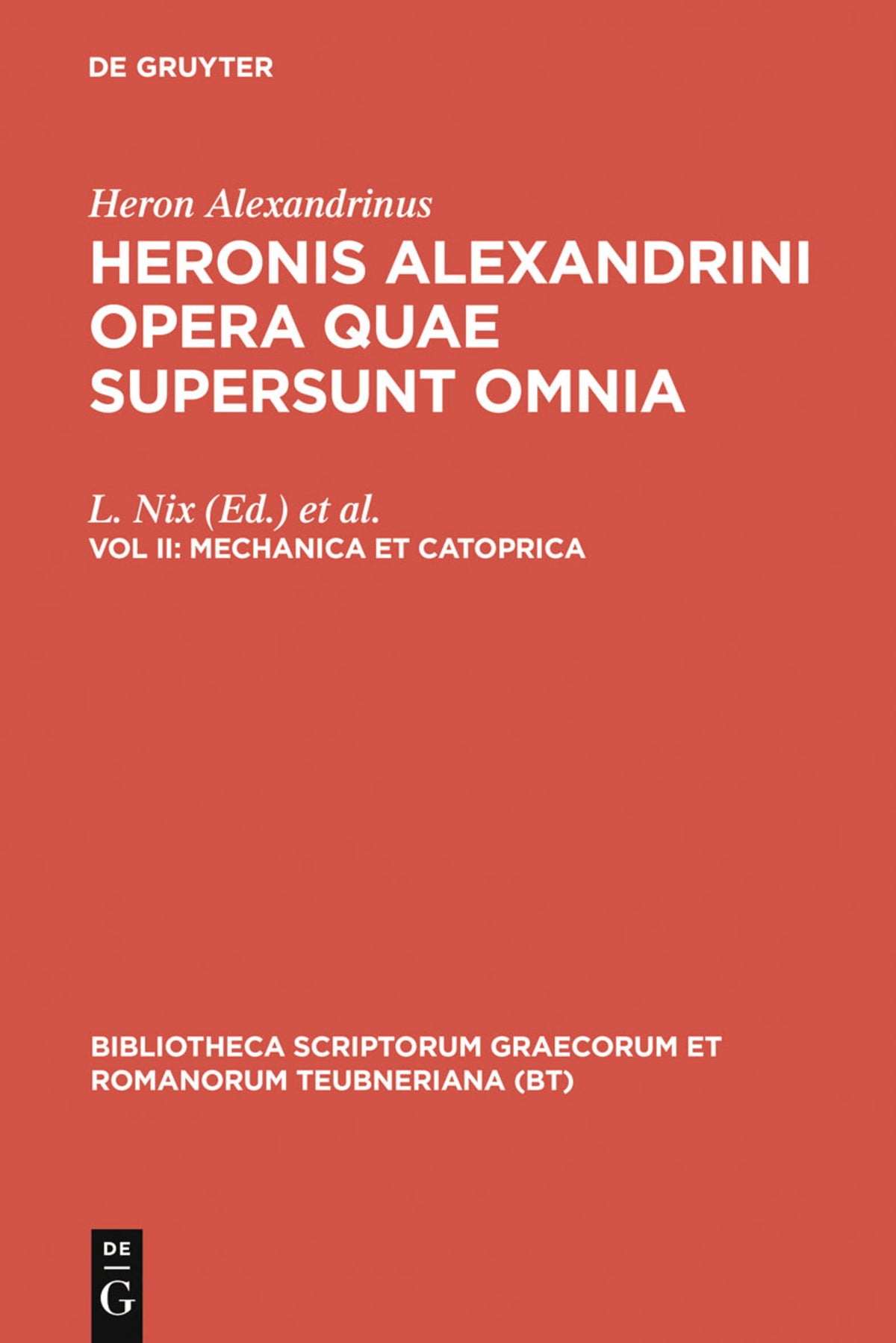 Cover image for Mechanica et catoprica ISBN 9783598714146