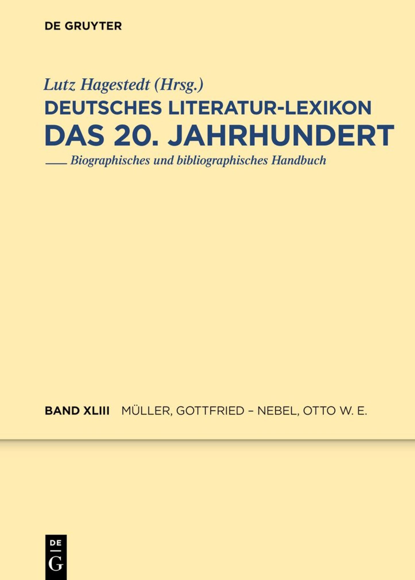 Müller, Gottfried – Nebel, Otto Wilhelm Ernst