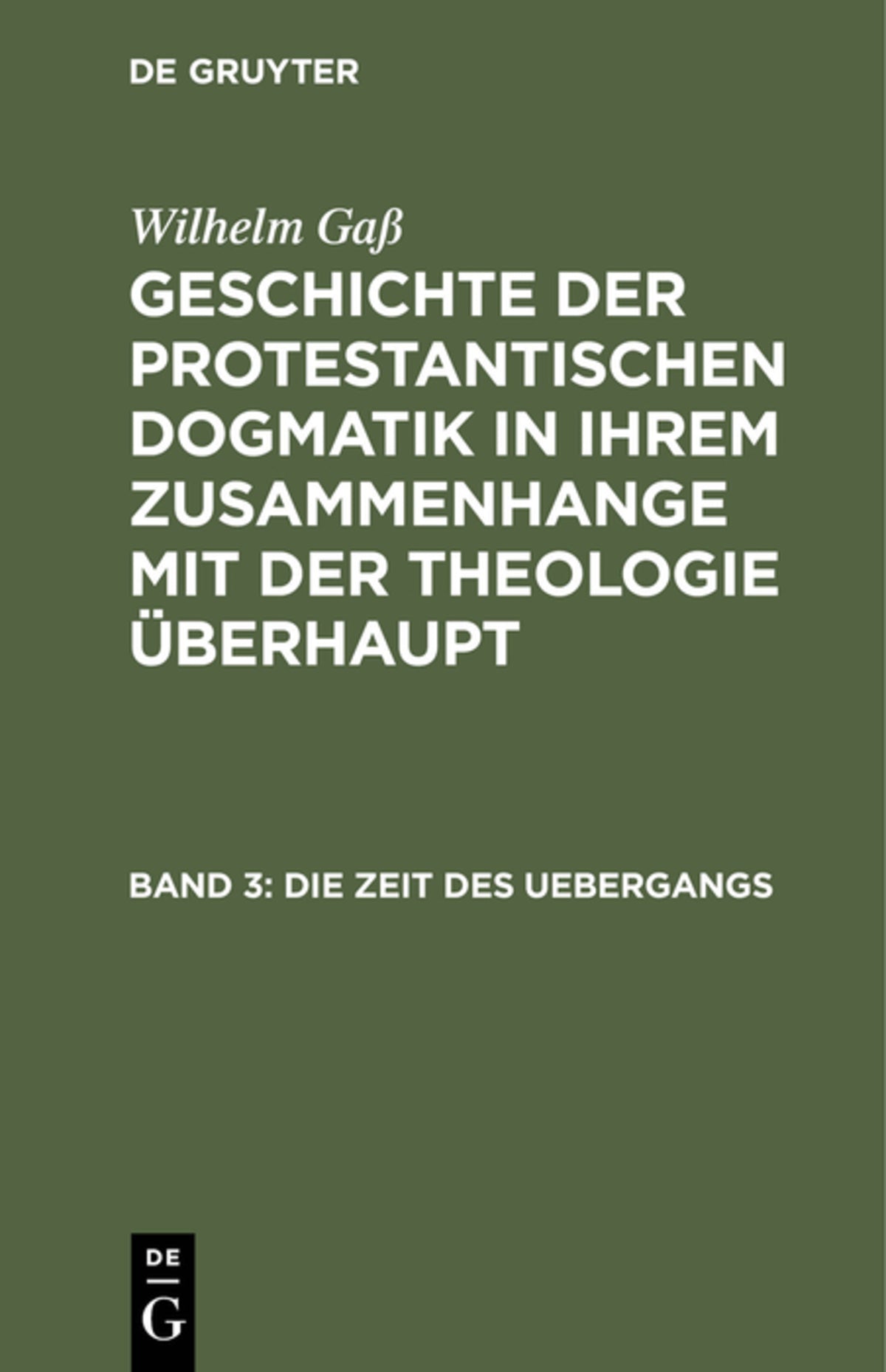 Die Zeit des Uebergangs