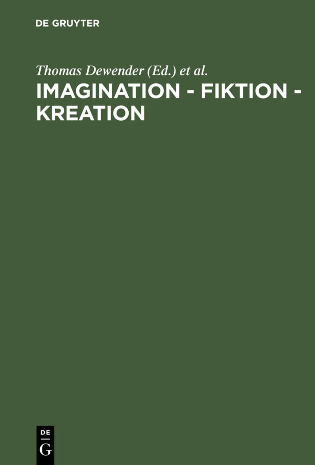 Cover image for Imagination - Fiktion - Kreation ISBN 9783598730108