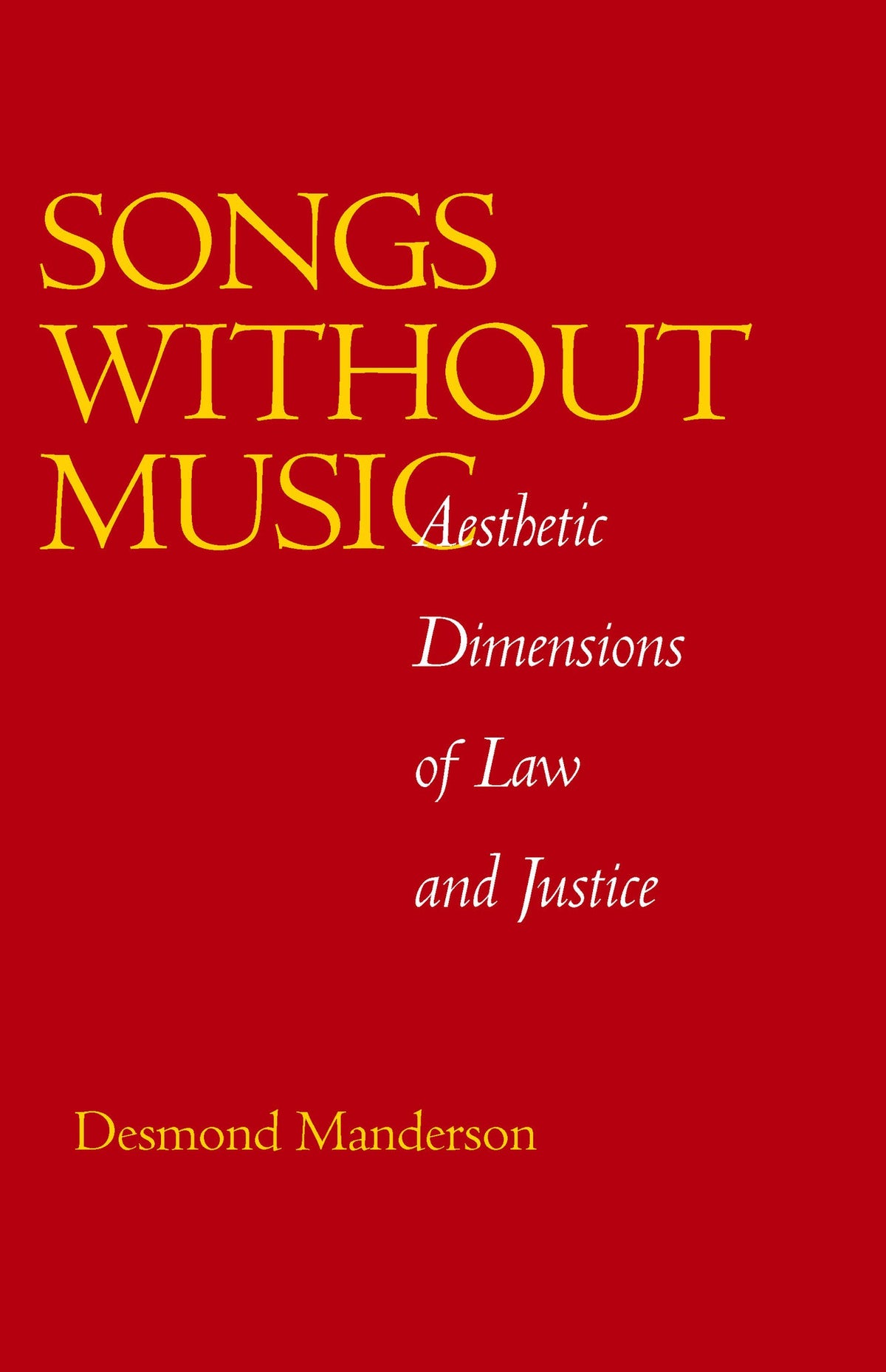 Cover image for Songs without Music ISBN 9780520922211