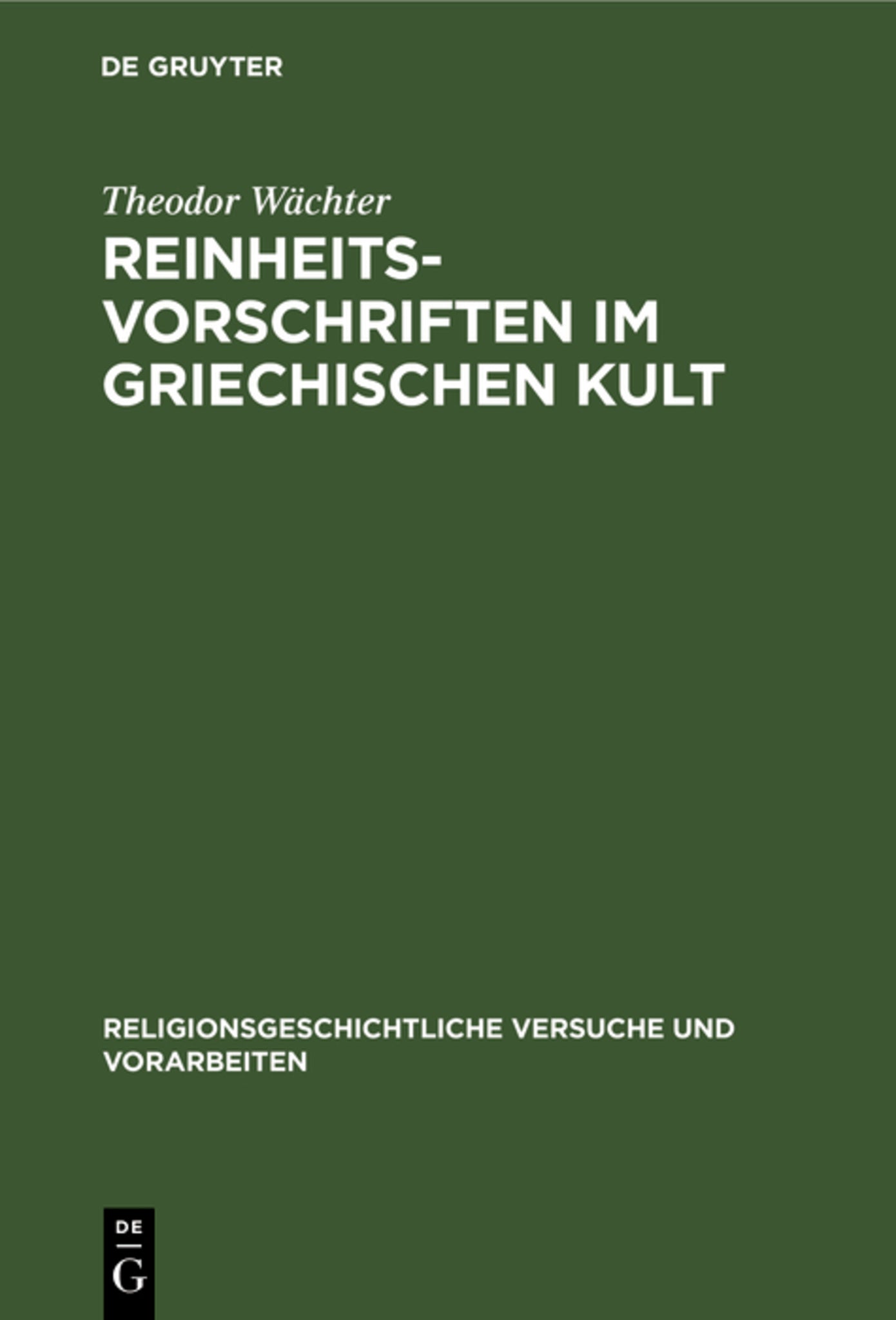Reinheitsvorschriften im griechischen Kult