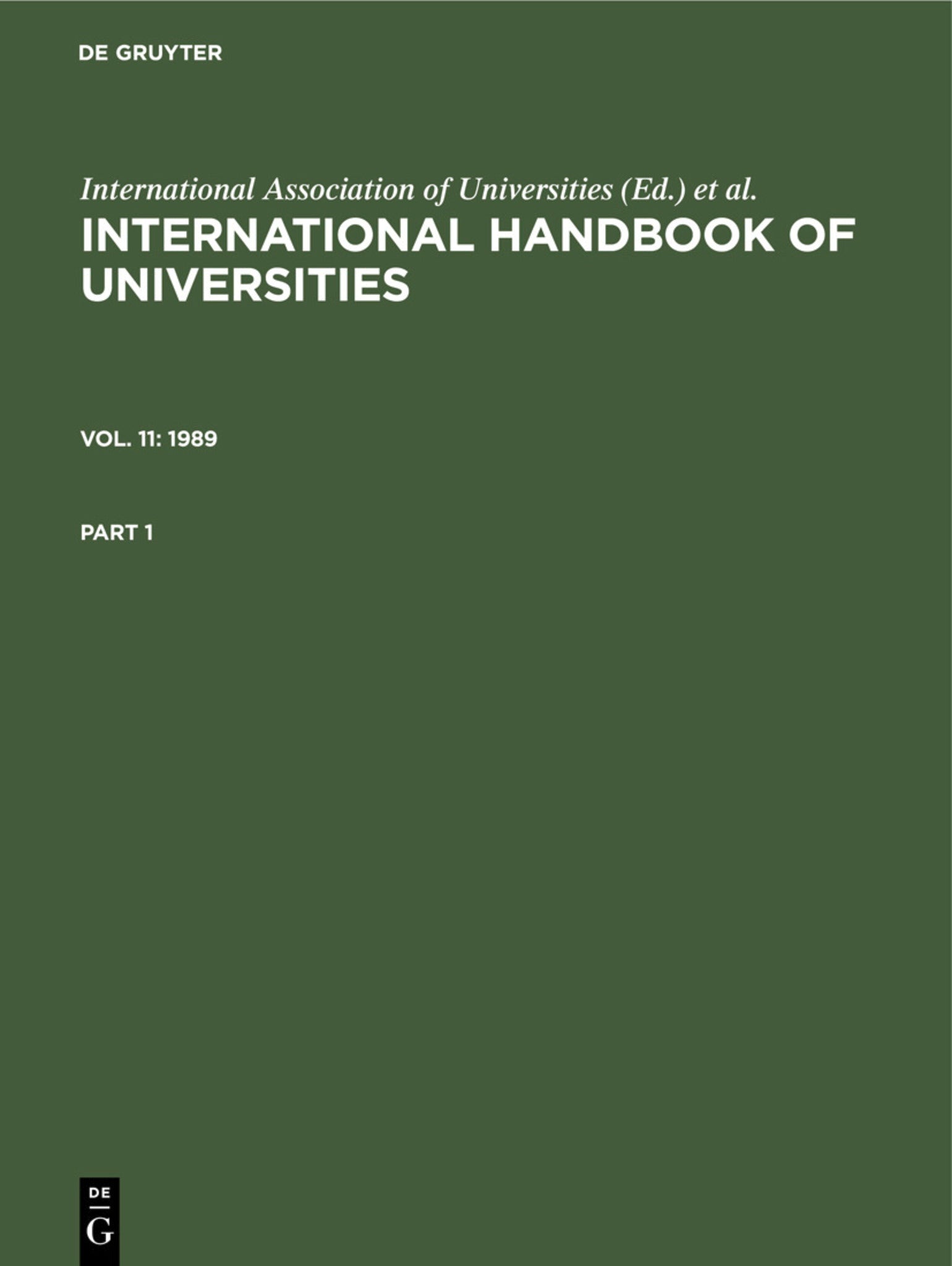 Cover image for 1989 ISBN 9783112311356