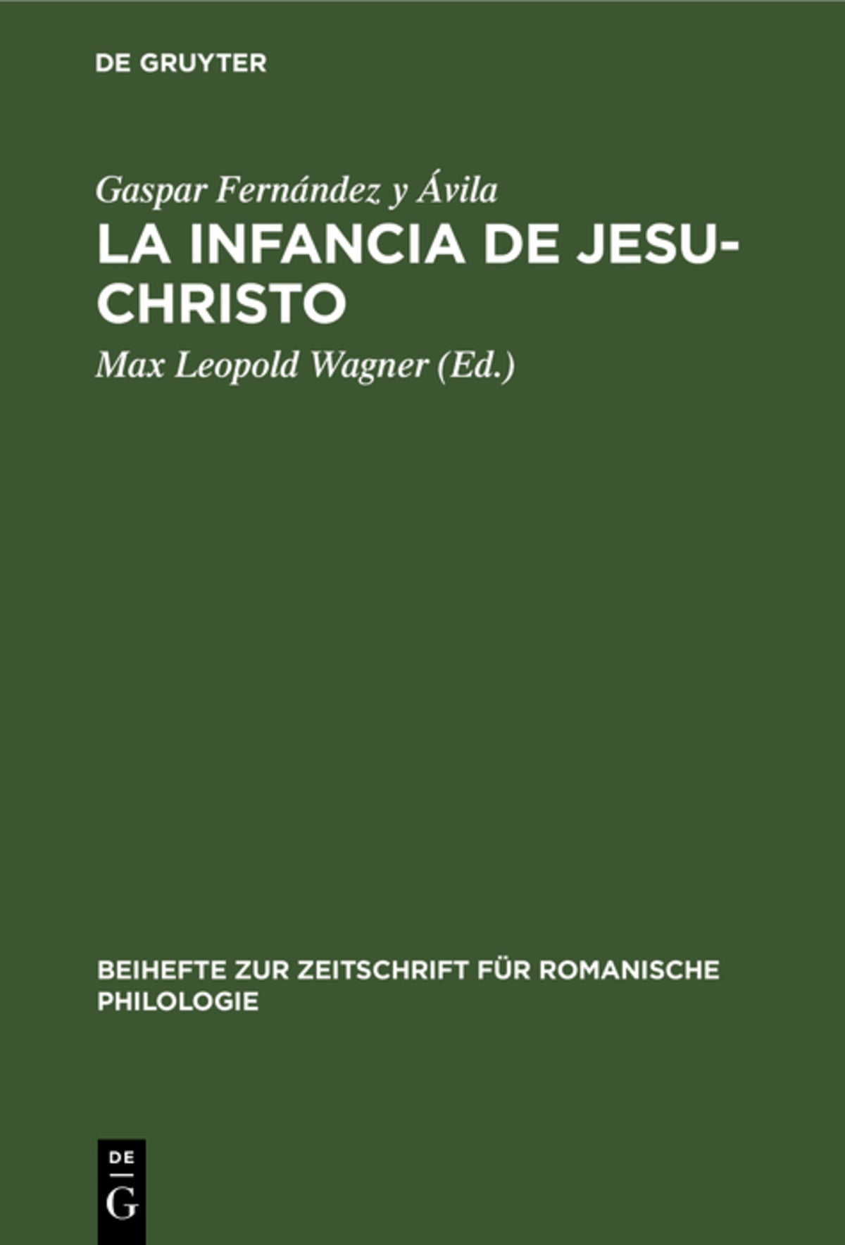 Cover image for La Infancia de Jesu-Christo ISBN 9783112325032
