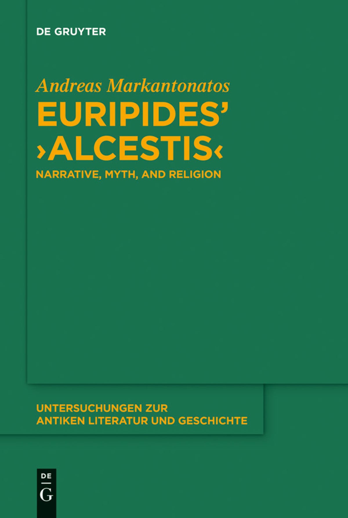 Cover image for Euripides' "Alcestis" ISBN 9783110330854