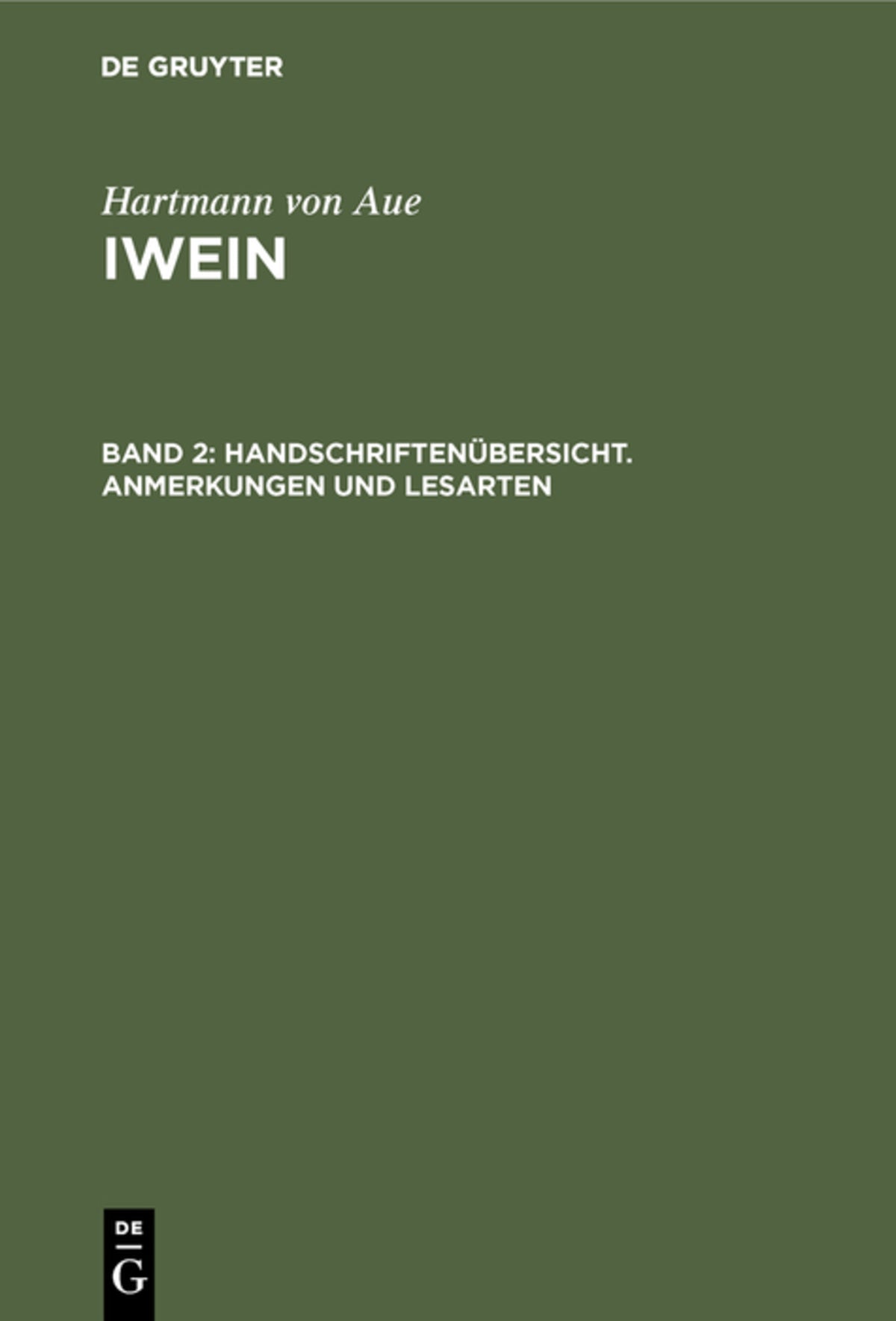 Cover image for Handschriftenübersicht. Anmerkungen und Lesarten ISBN 9783110003307