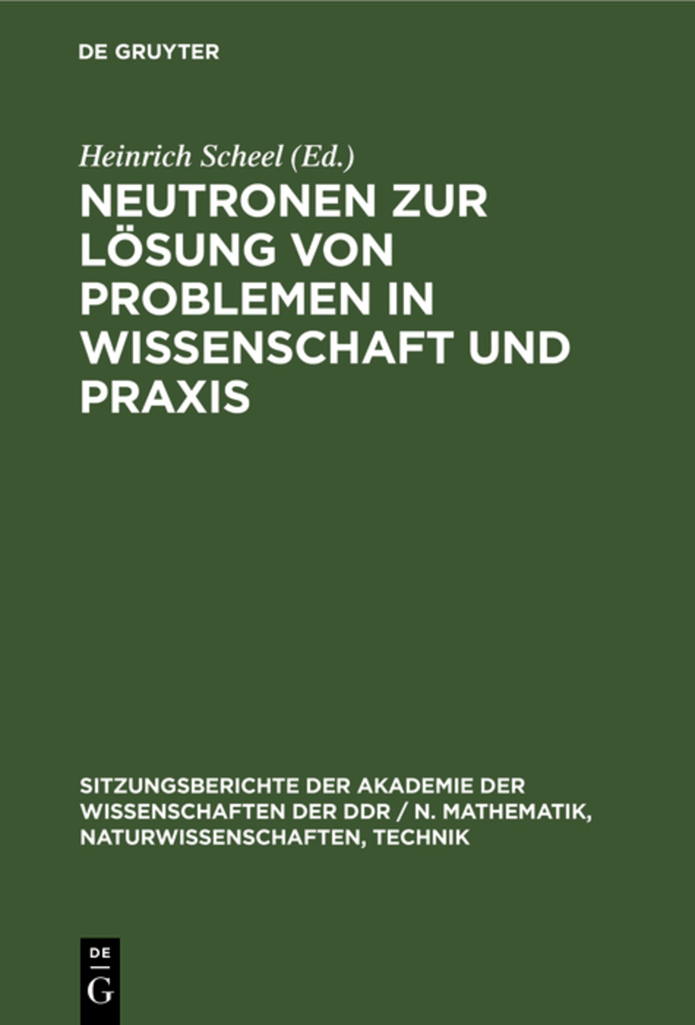 Neutronen zur Lösung von Problemen in Wissenschaft und Praxis