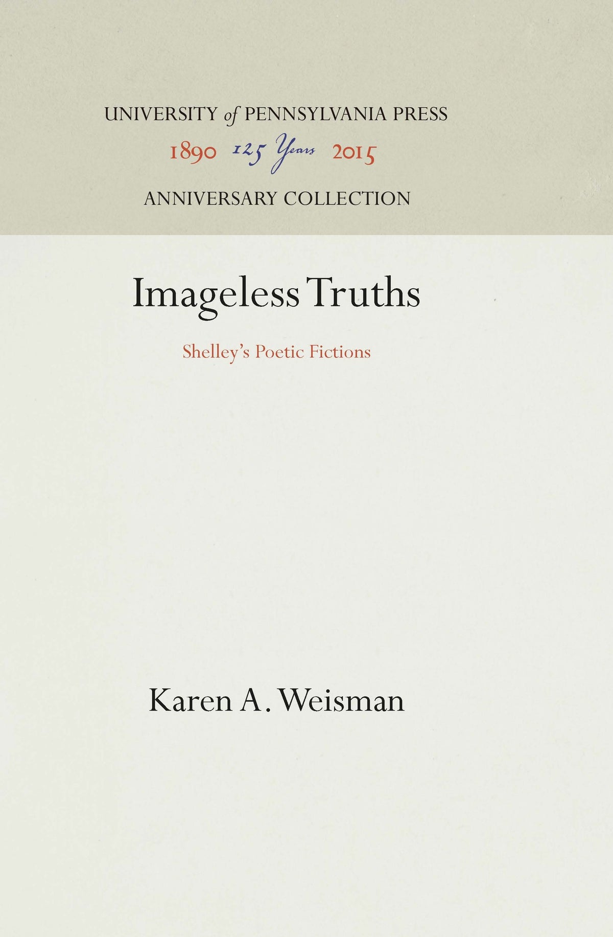 Cover image for Imageless Truths ISBN 9780812232226