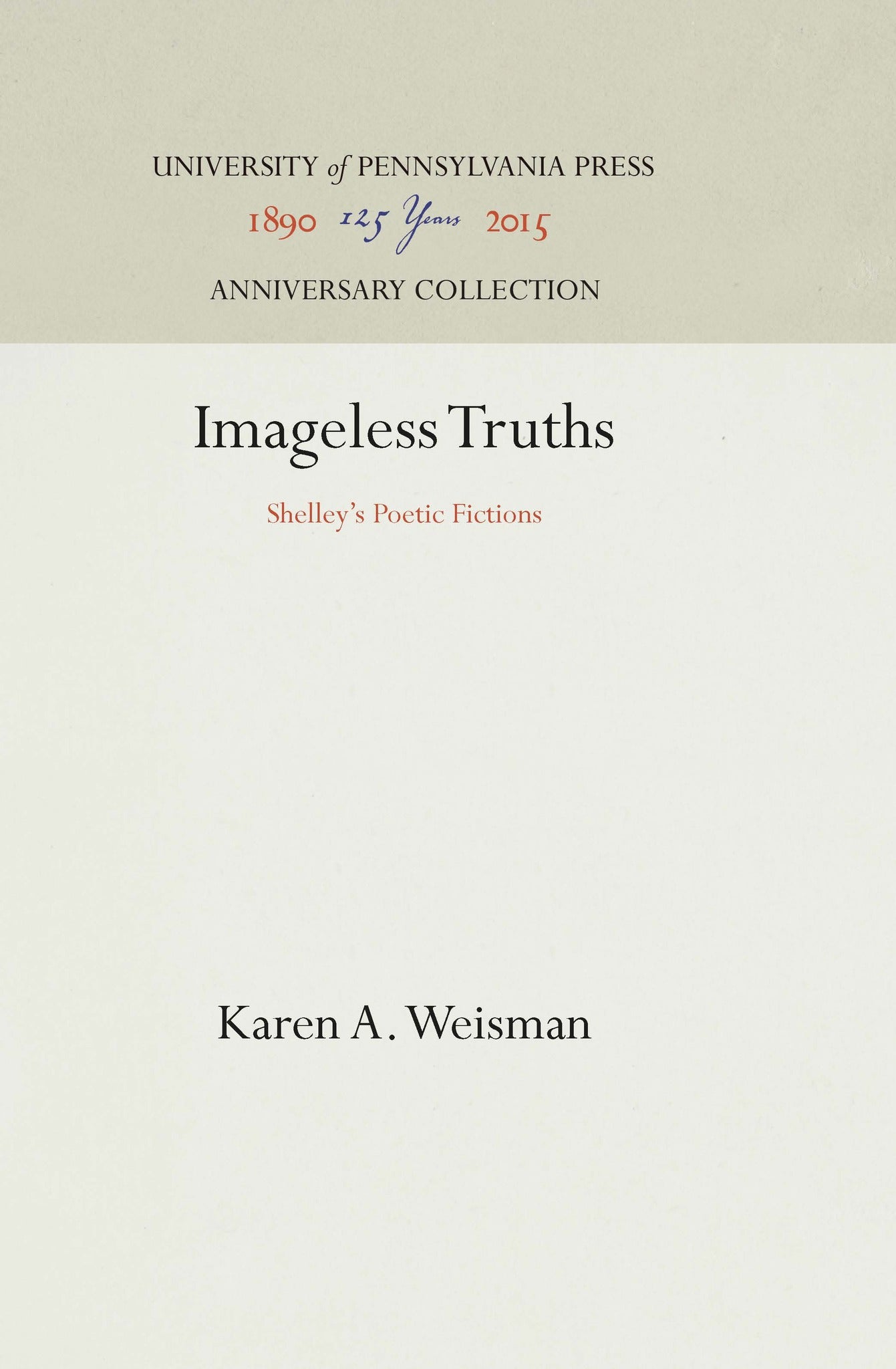 Cover image for Imageless Truths ISBN 9780812232226