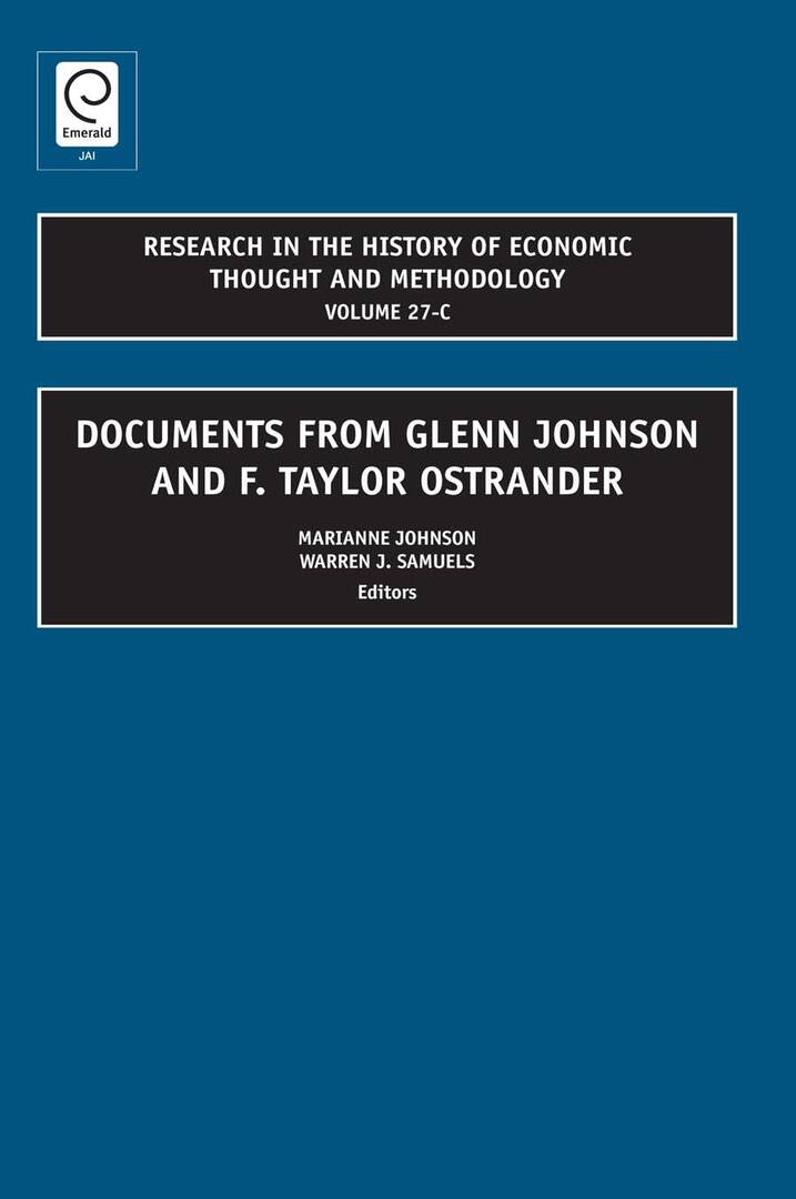 Cover image for Documents from Glenn Johnson and F. Taylor Ostrander ISBN 9781848556607