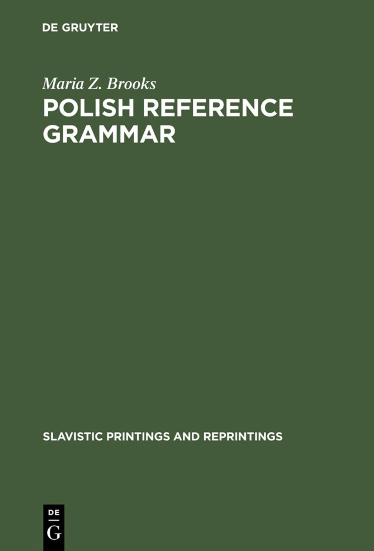 Cover image for Polish Reference Grammar ISBN 9789027933133