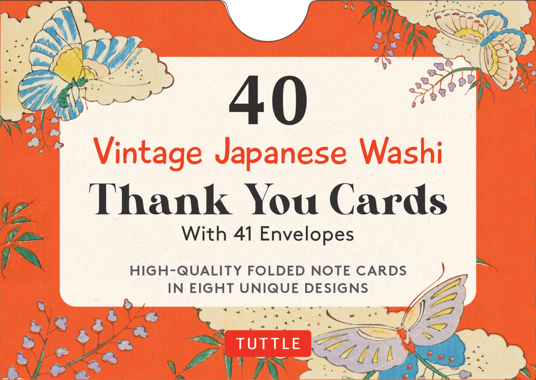 Cover image for 40 Thank You Cards in Vintage Japanese Washi Designs ISBN 9780804856614