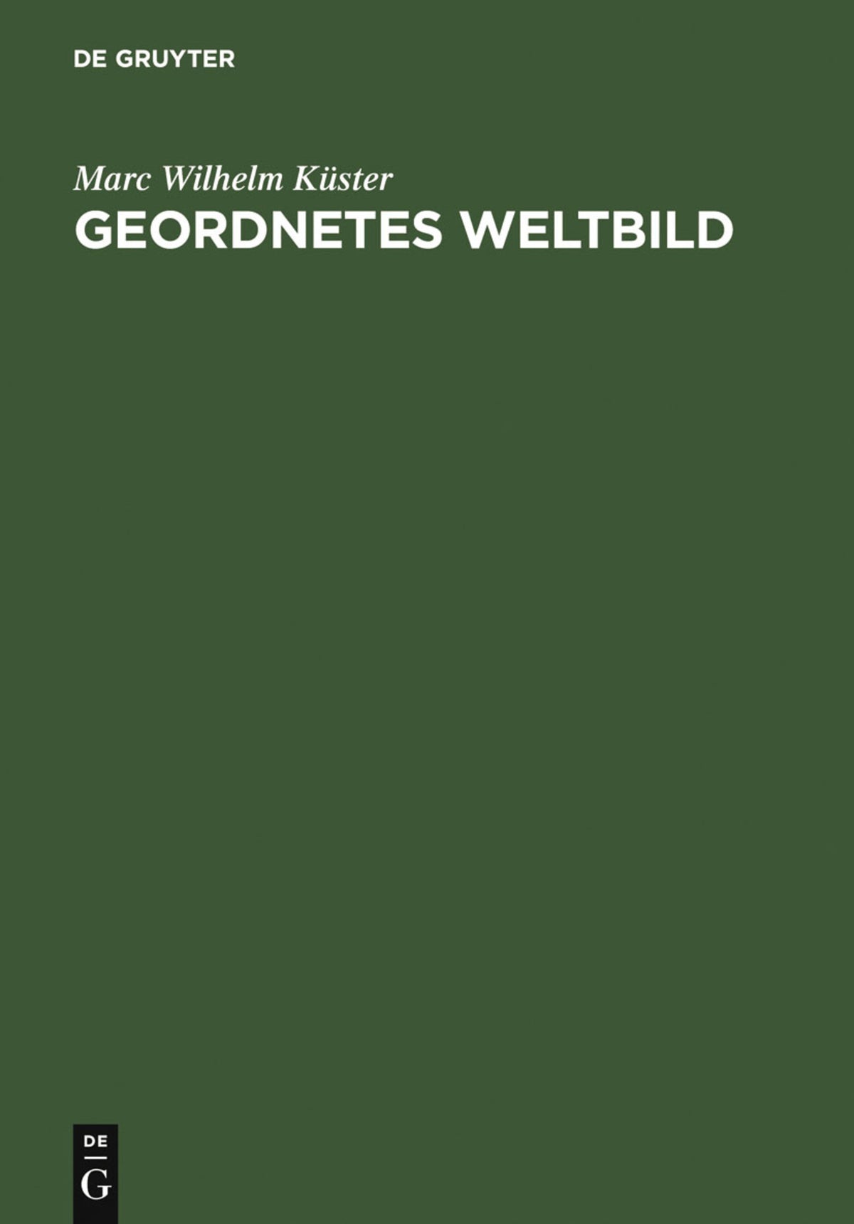 Cover image for Geordnetes Weltbild ISBN 9783484108998