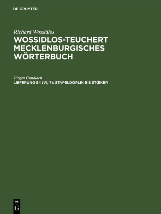 Stapeldörlik bis Stœker