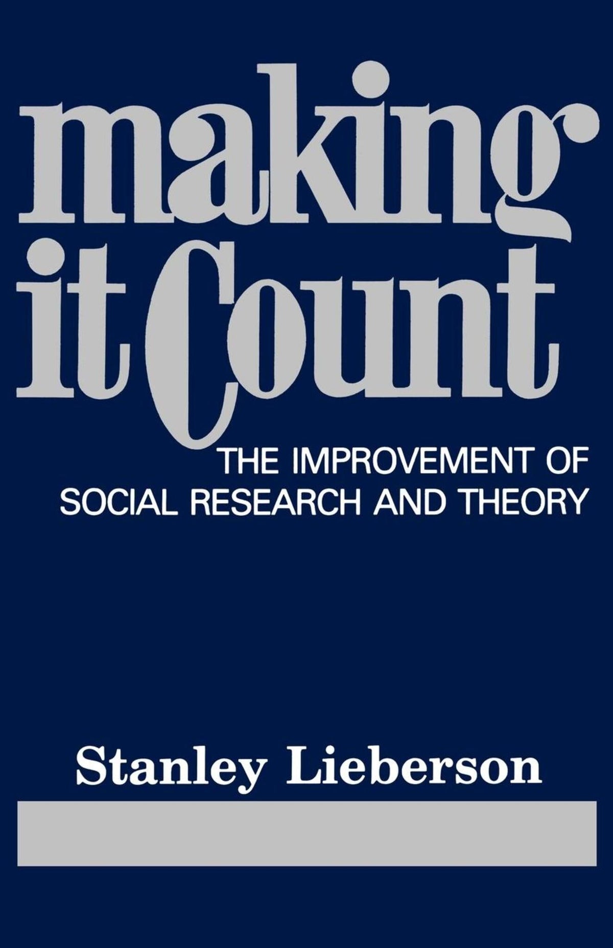 Cover image for Making It Count ISBN 9780520908420