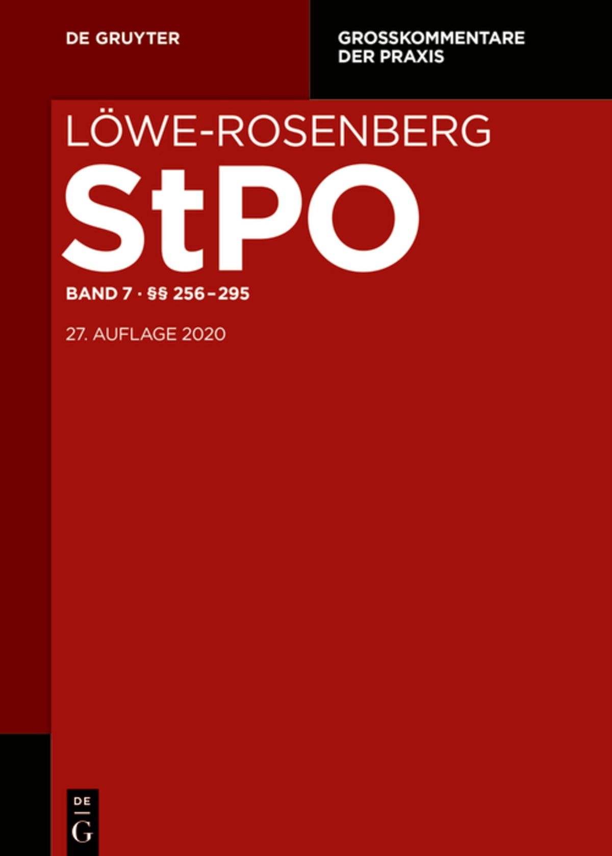 Cover image for §§ 256-295 ISBN 9783110274783