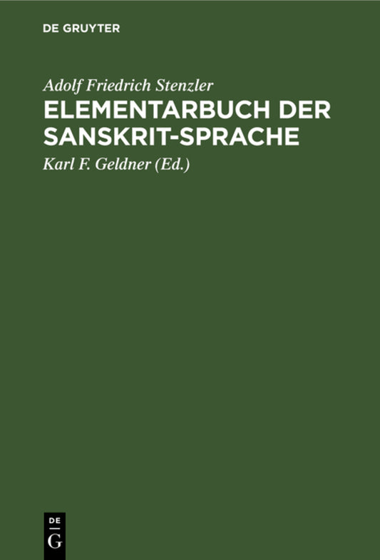 Elementarbuch der Sanskrit-Sprache