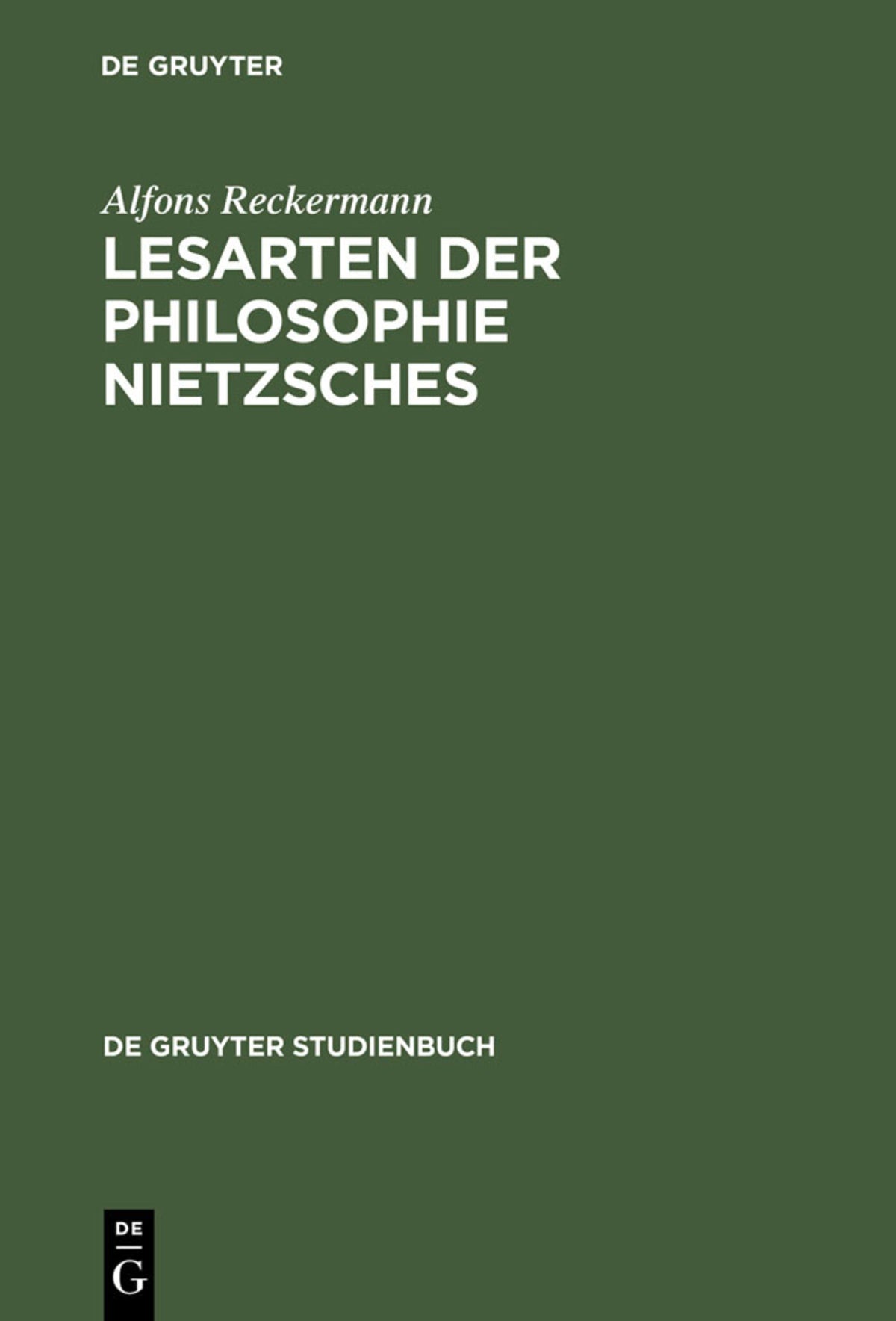 Cover image for Lesarten der Philosophie Nietzsches ISBN 9783110174526