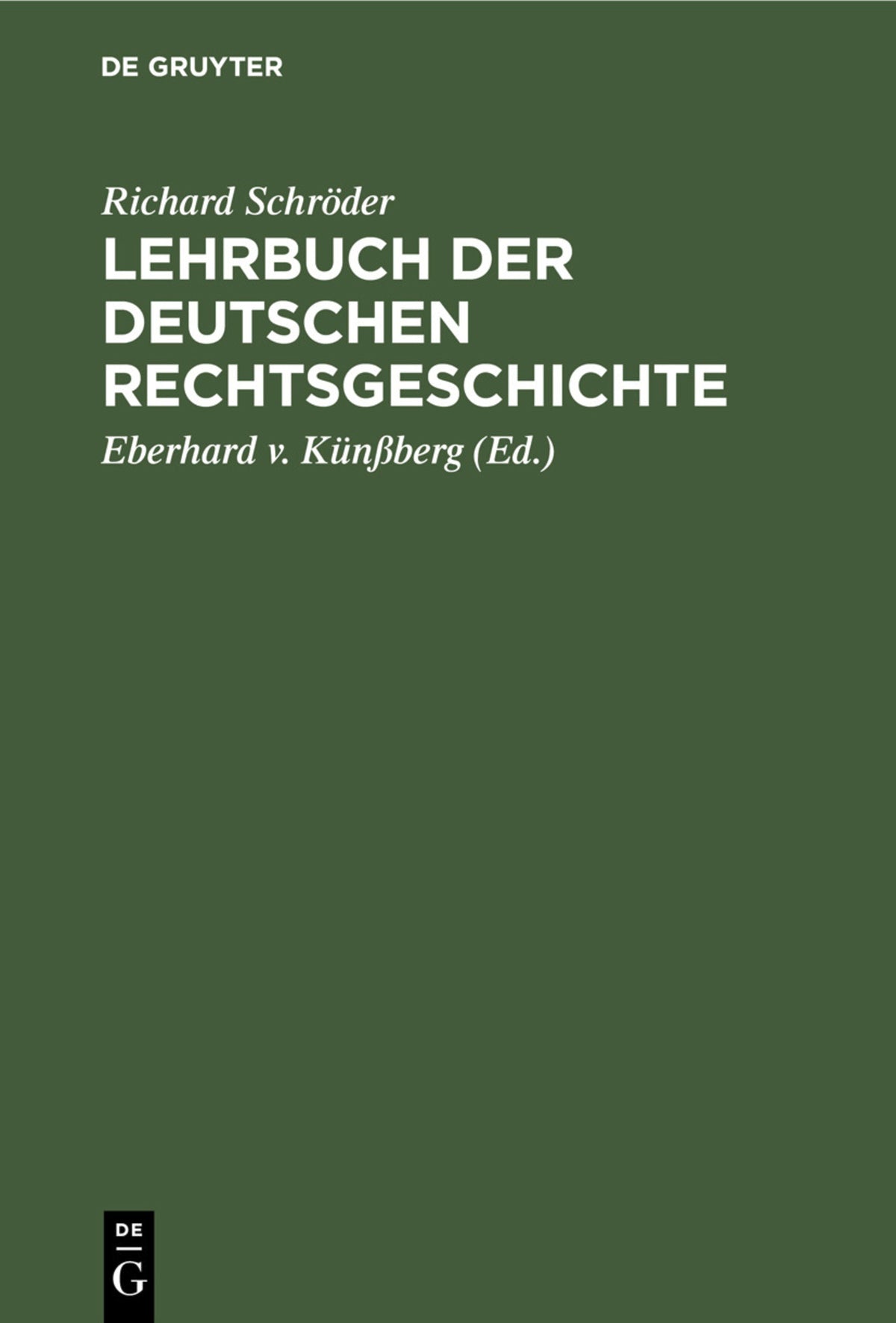 Cover image for Lehrbuch der deutschen Rechtsgeschichte ISBN 9783112370032